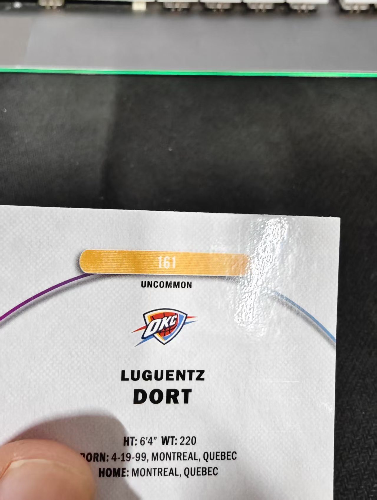 2026 Topps finest Luguentz Dort 吕冈茨 多尔特 雷霆 200编 紫折 二级 瑕疵如图