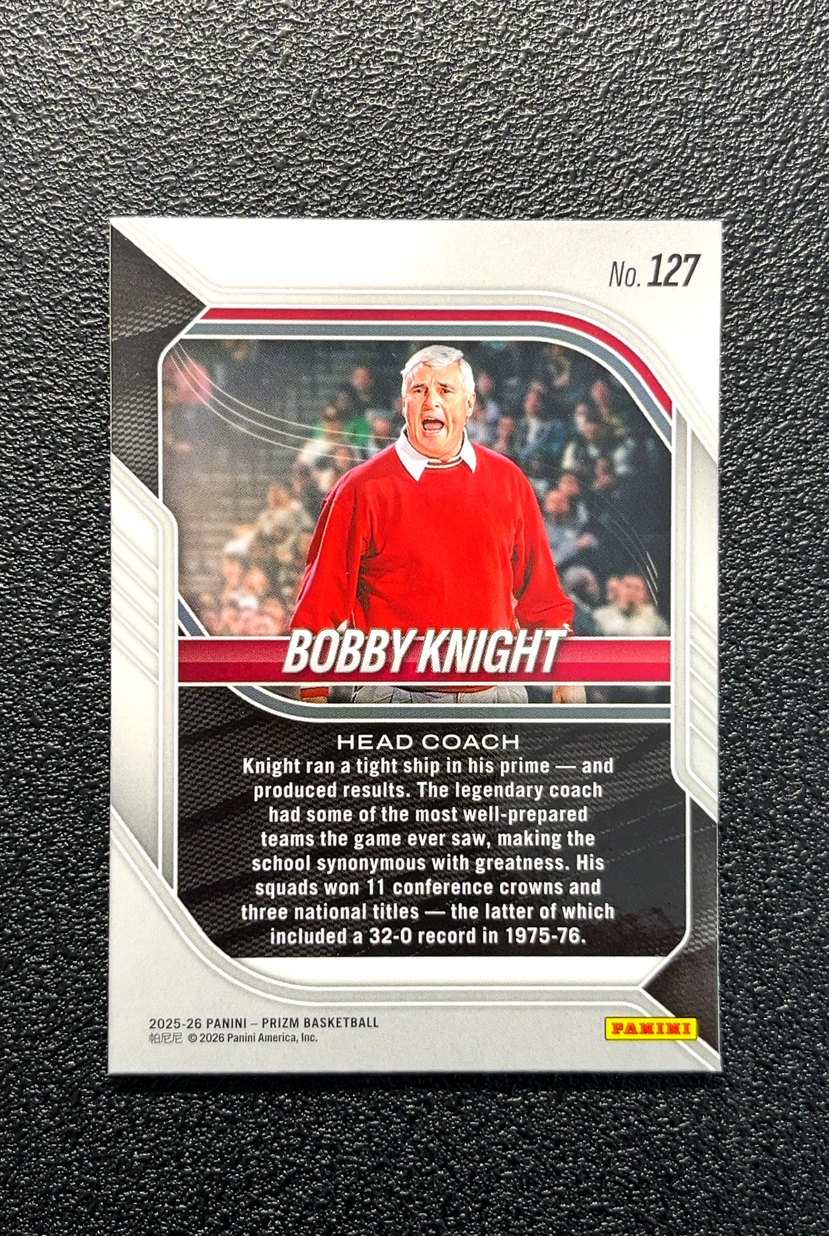 【岛屿拍卖】2025 Panini Prizm Bobby Knight 鲍比·骑士 卡品如图 高价值 #127 0006#29