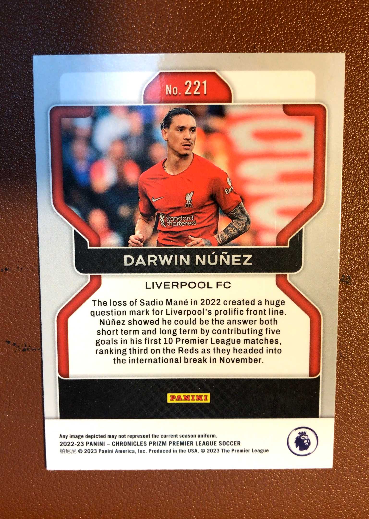 2023 Panini Chronicles Darwin Nunez 达尔文 努涅斯 利物浦 编年史 卡品如图 值得收藏评鉴1006