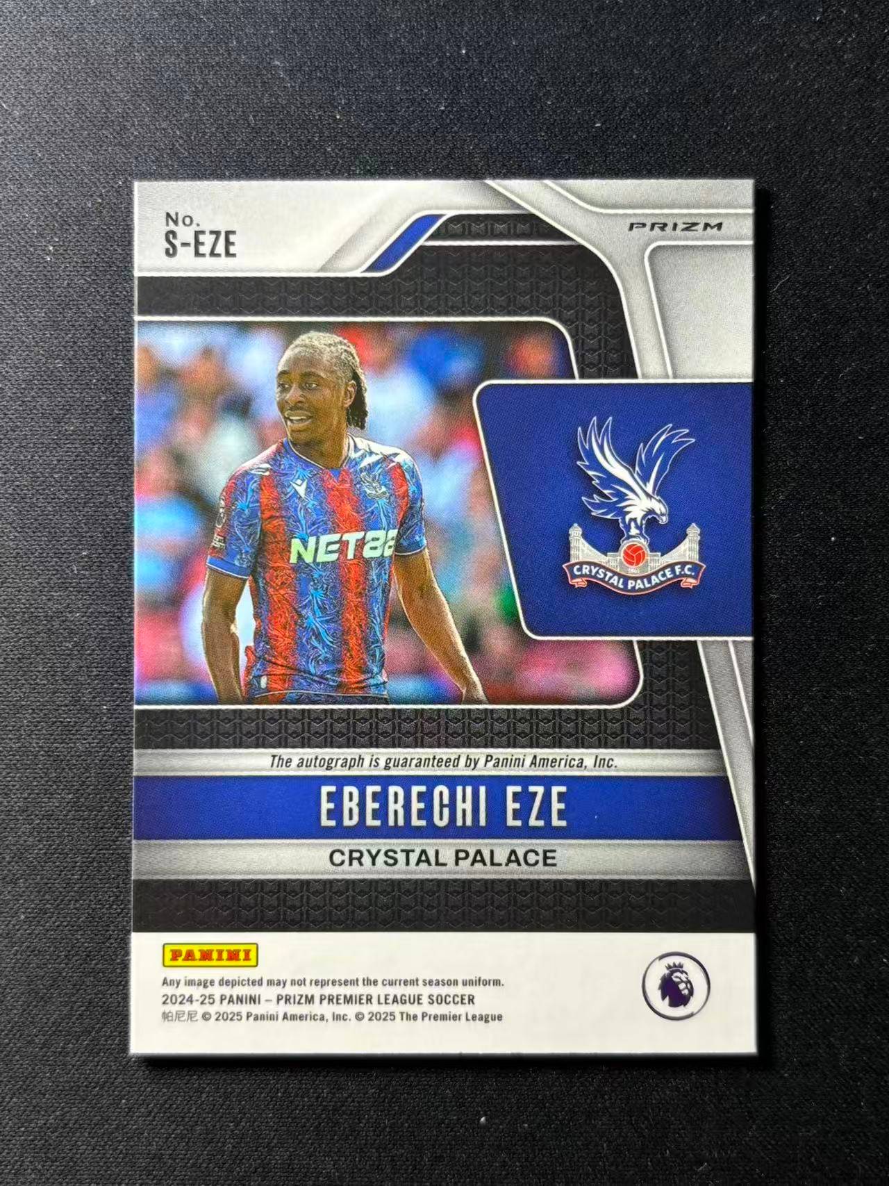 【梦卡拍卖】2024-25 Panini Prizm Eberechi Eze 单人签 签字 水晶宫 埃伯雷基 艾泽 英超PZ 细节如图 #DD# 乐哥