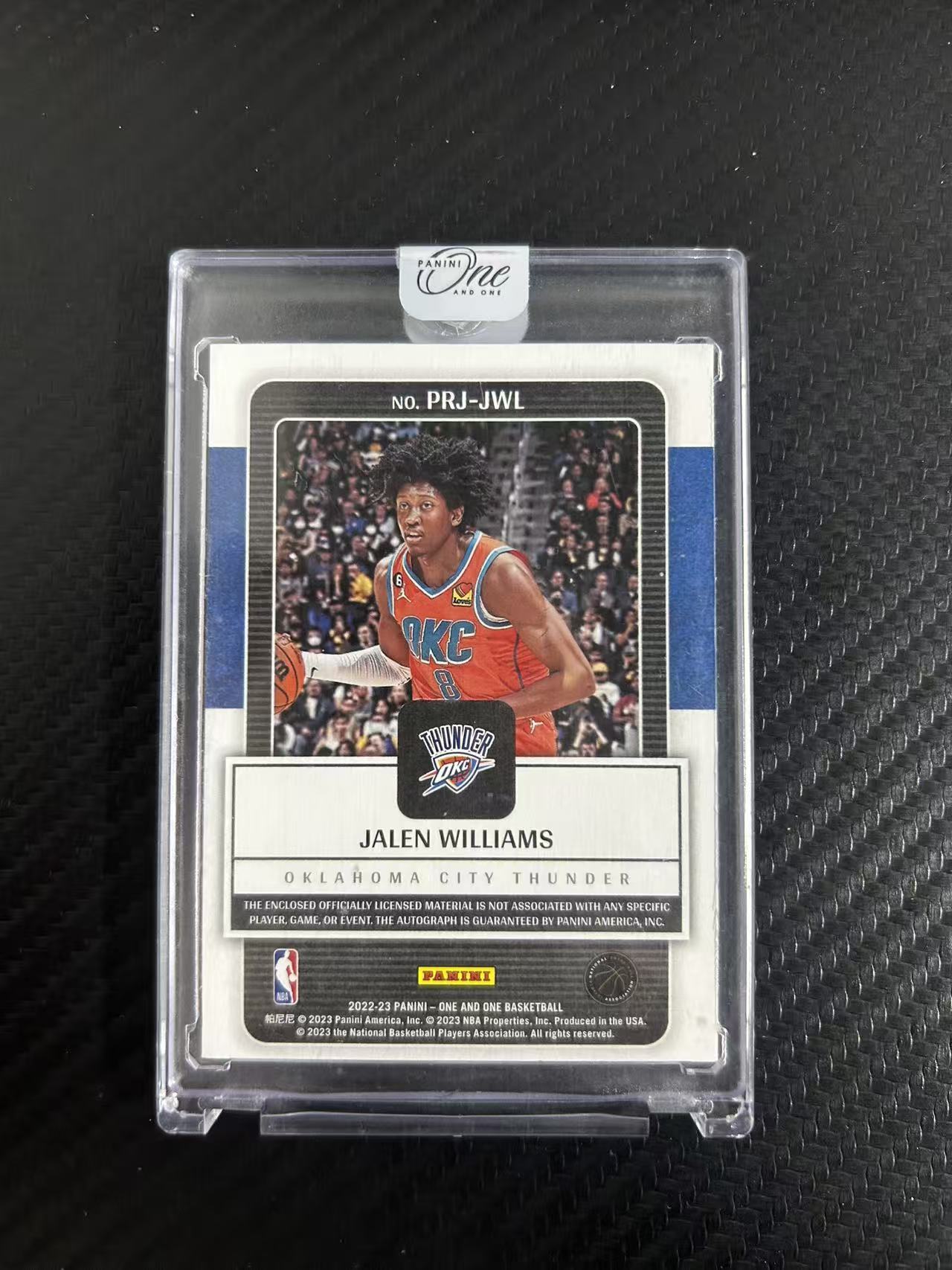 2022-23 Panini One and One Jalen Williams RC #PRJ-JWL【灯灯拍卡】 OAO 新秀年 雷霆 老八 杰伦 威廉姆斯 卡签 超低编 19/35编【麦浪风】