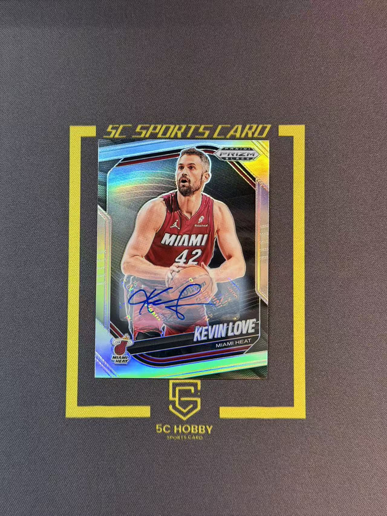 2024-25 Panini Prizm Black Kevin Love 凯文乐福 迈阿密热火 银折 签字【零壹小卡】wn
