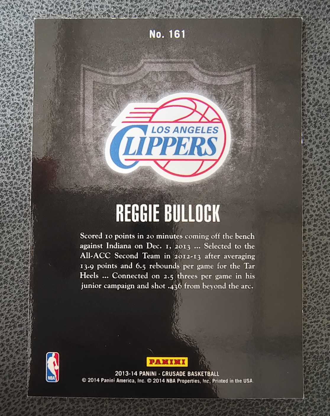 2013-14 Panini Crusade Reggie Bullock RC 洛杉矶 快船队 雷吉 布洛克 十字军 新秀 蓝折