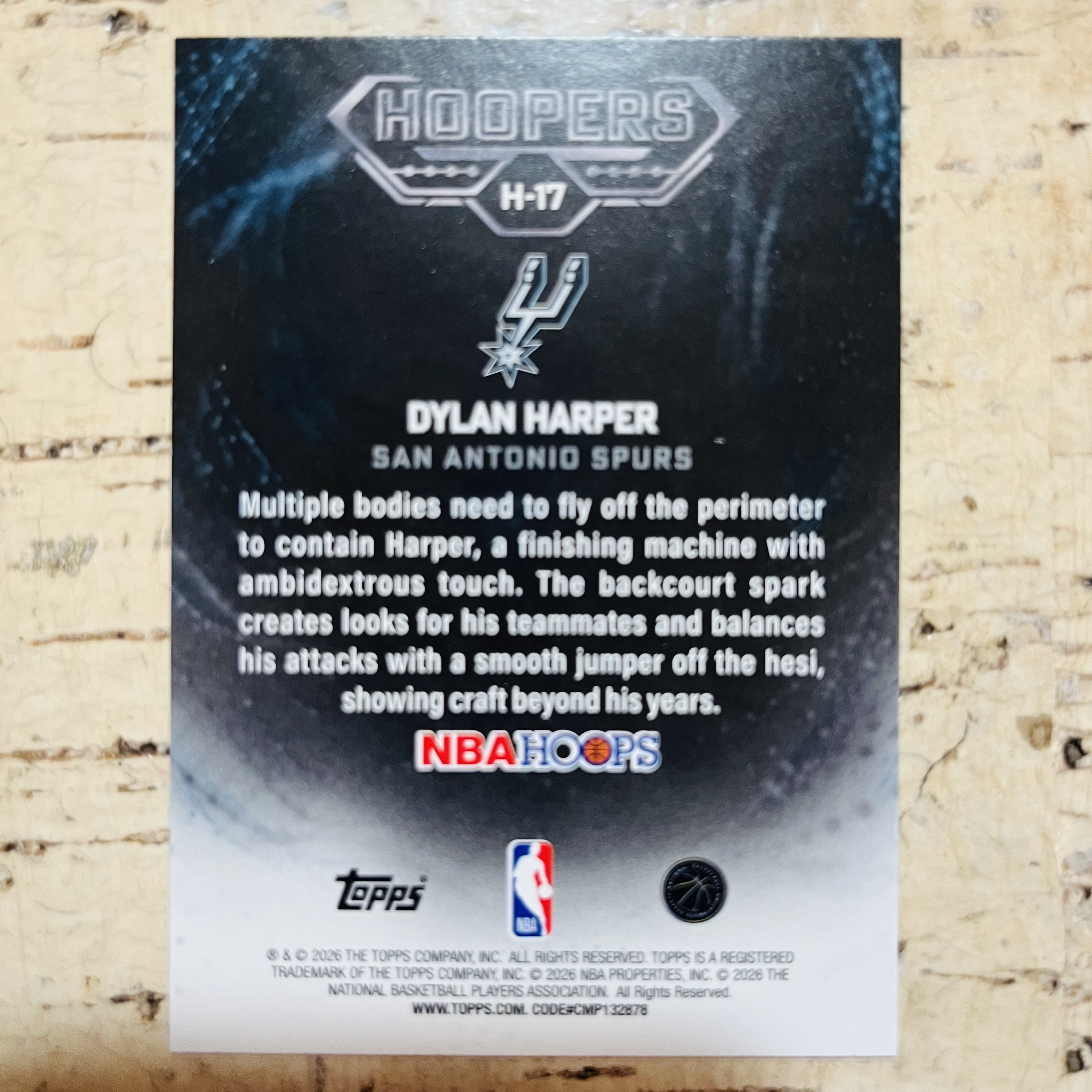 2025-26 Topps NBA Hoops Dylan Harper RC 新秀 马刺 迪伦 哈珀 光束折 射线折 hoopers 特卡【小卡迷拍卖 可累积半年】