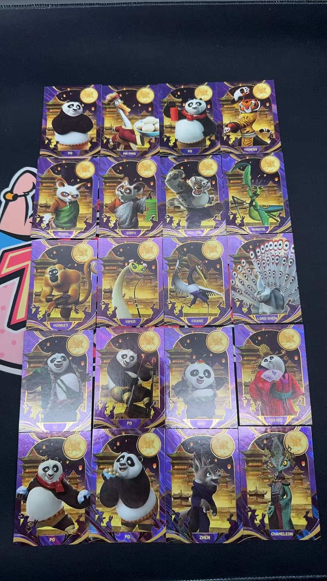 【玩具坑】2024 FINDING CARD Kung Fu Panda 寻卡 功夫熊猫 大比例 月照紫华夏卡 20张齐套 打包