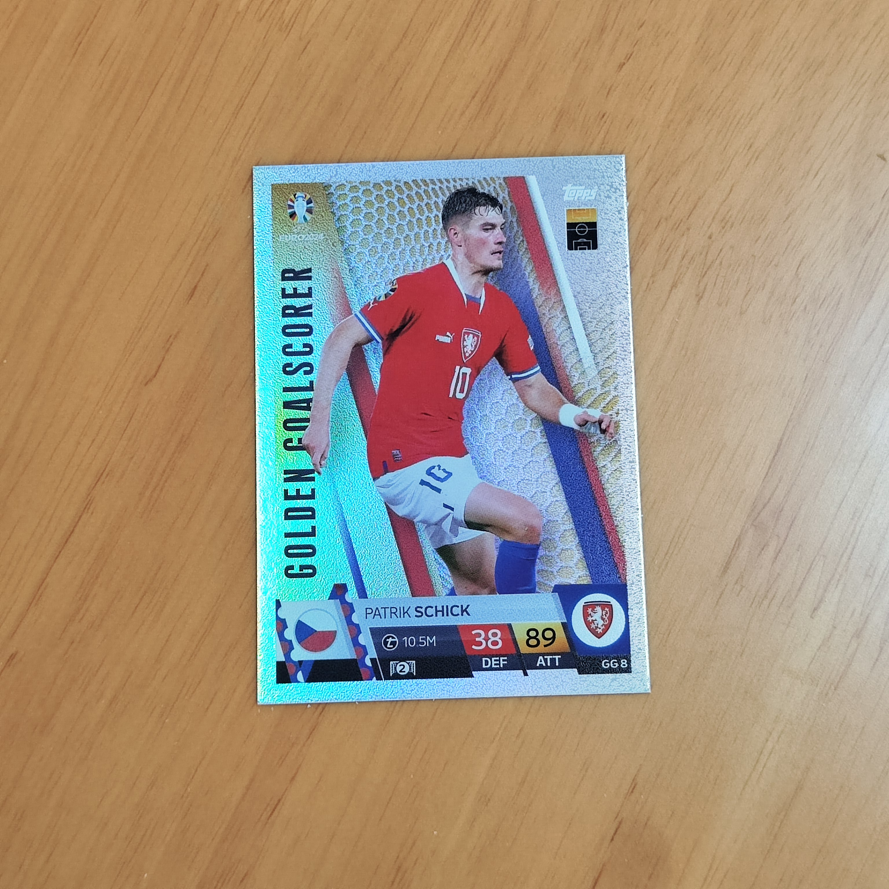 2024 【YM拍卖-代卖/回收】 topps Match Attax 欧洲杯 游戏版 银折 Patrik Schick 帕特里克 希克 捷克  卡品如图 Y0055