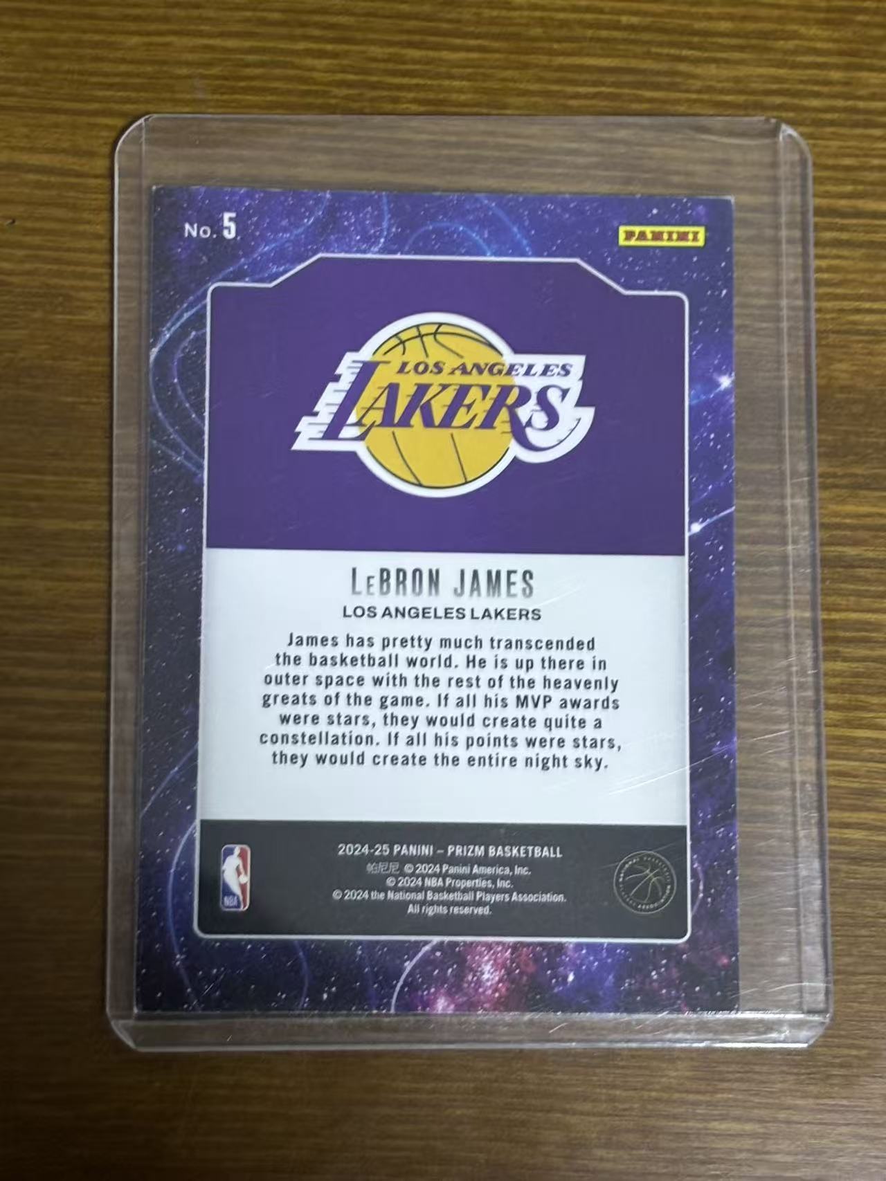 2024-25 Panini prizm LeBron James 【磊子球星卡】湖人 勒布朗 詹姆斯 小皇帝 Deep Space 特卡 选图巨帅 卡品如图 介意勿拍