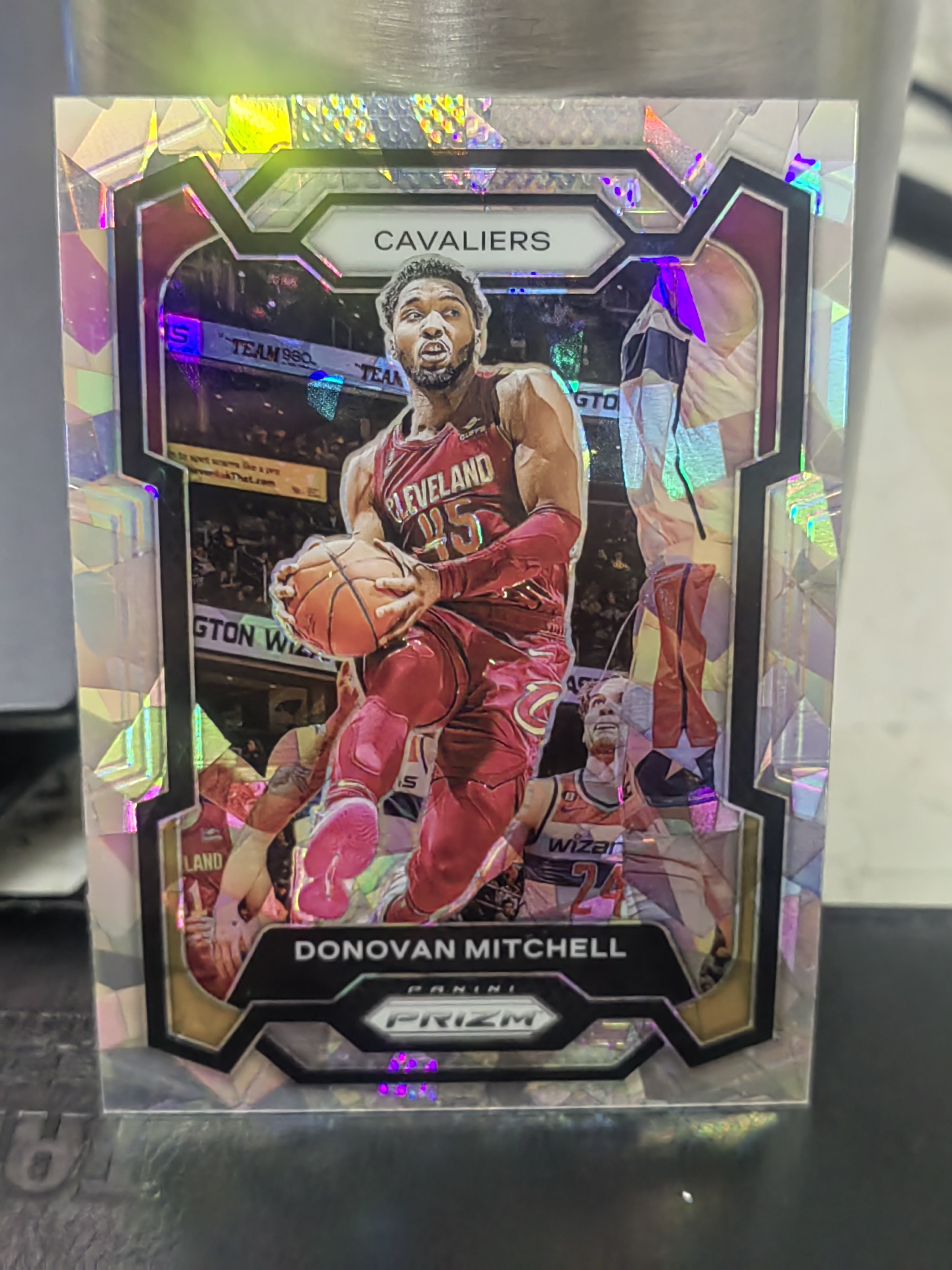 2023-24 Panini Prizm Donovan Mitchell PZ 白碎冰 多诺万 米切尔 骑士 篮 白边白角 不保卡品 卡品如图