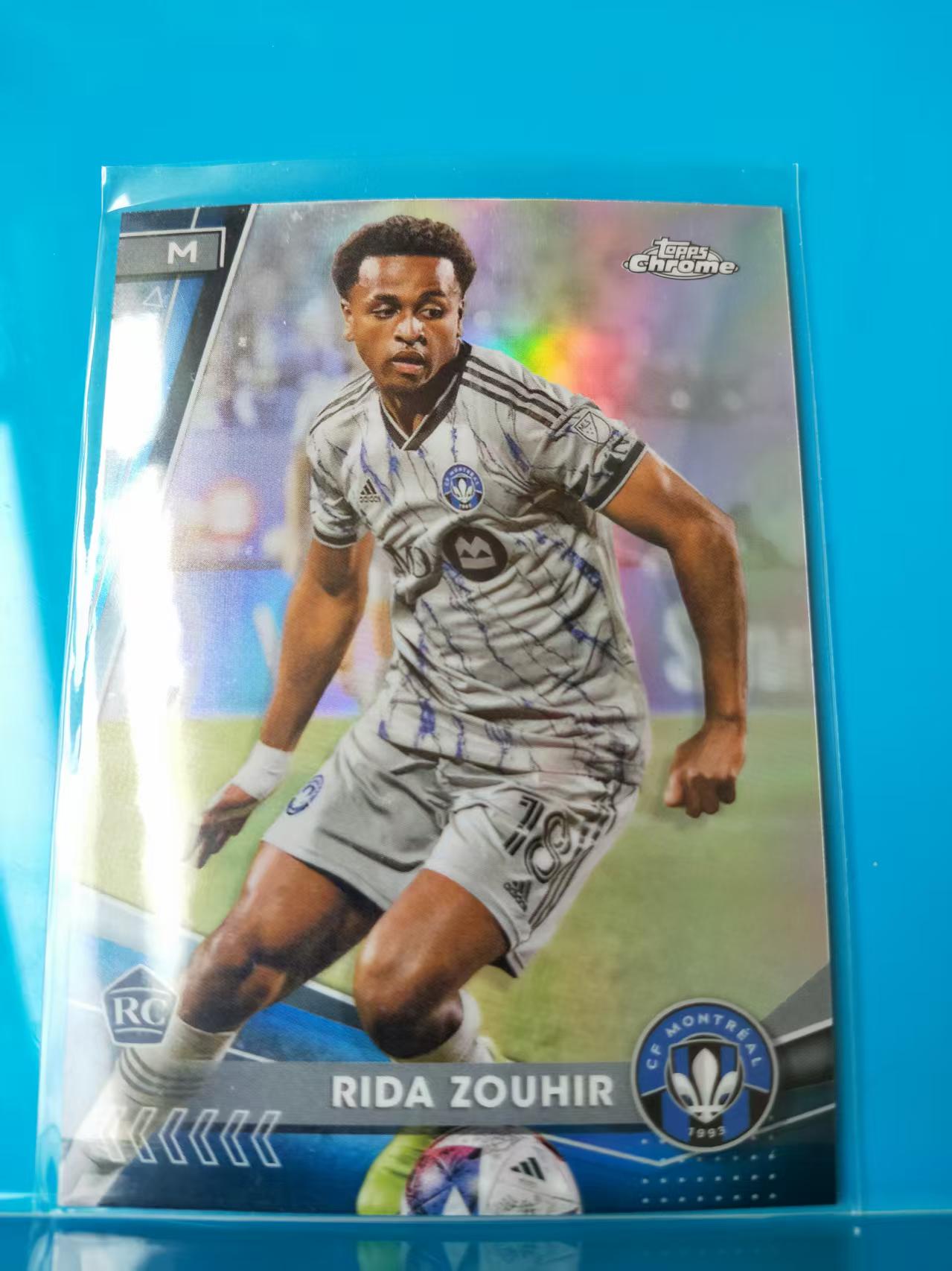 2024 Topps Chrome rida zouhir 蒙特利尔 新秀RC 里达 祖伊尔  银折 美职联 卡品如图 X005W