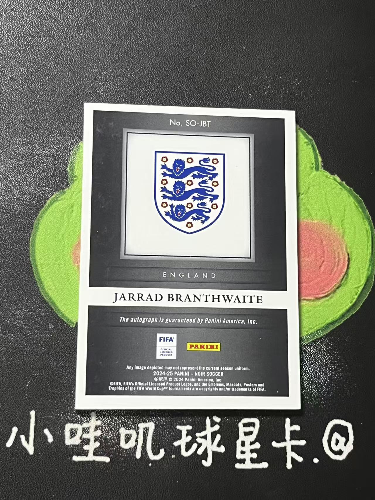 2024-25 Panini Noir Jarrad Branthwaite 诺尔 英格兰 布兰斯韦特 49编 签字 卡签 走秀签 微瑕如图【ZYP代拍】暴暴