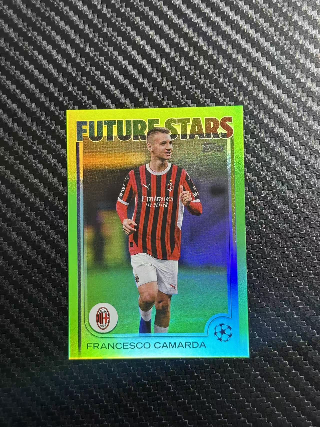 2025 Topps ucc FRANCESCO CAMARDA 弗朗西斯科 卡马尔达 AC米兰 035/199 绿折 欧战 卡品如图 拍前看描述