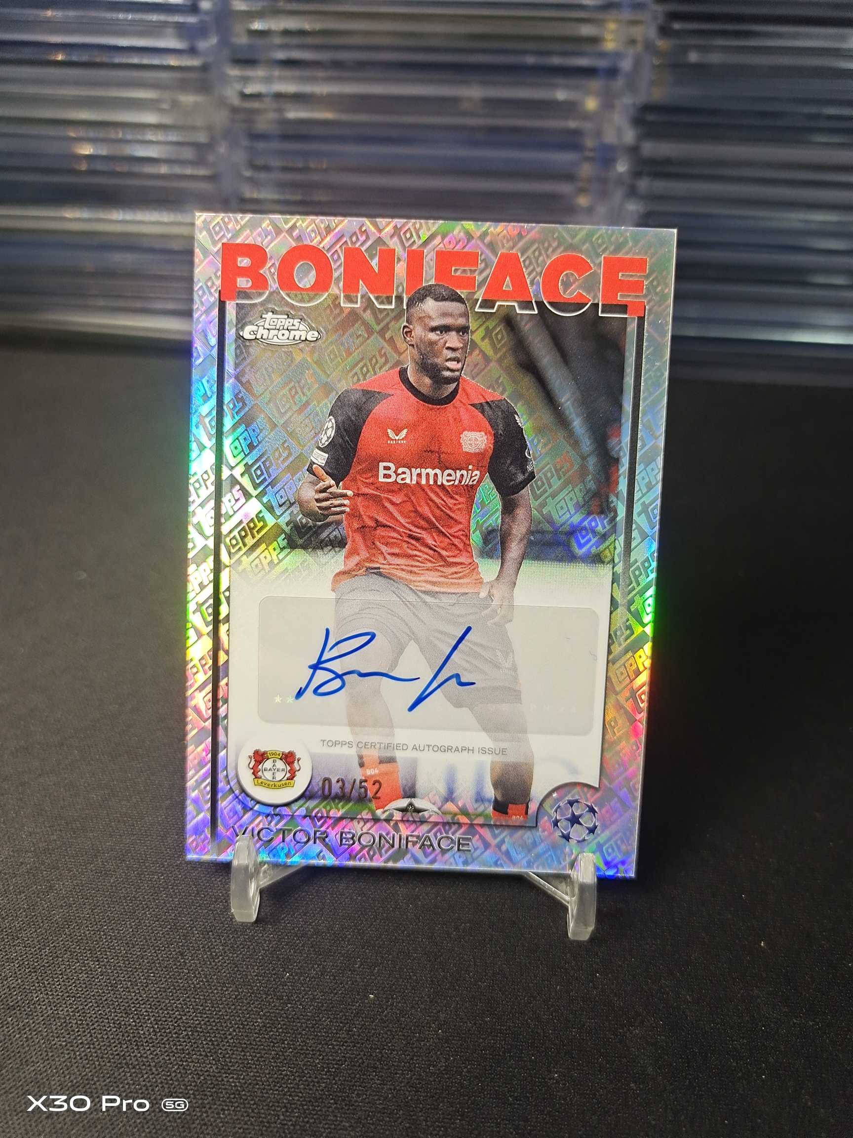 【小加速拍】博尼法斯 52限量 签字 折射 Sign Topps 欧联 勒沃库森 Victor Boniface