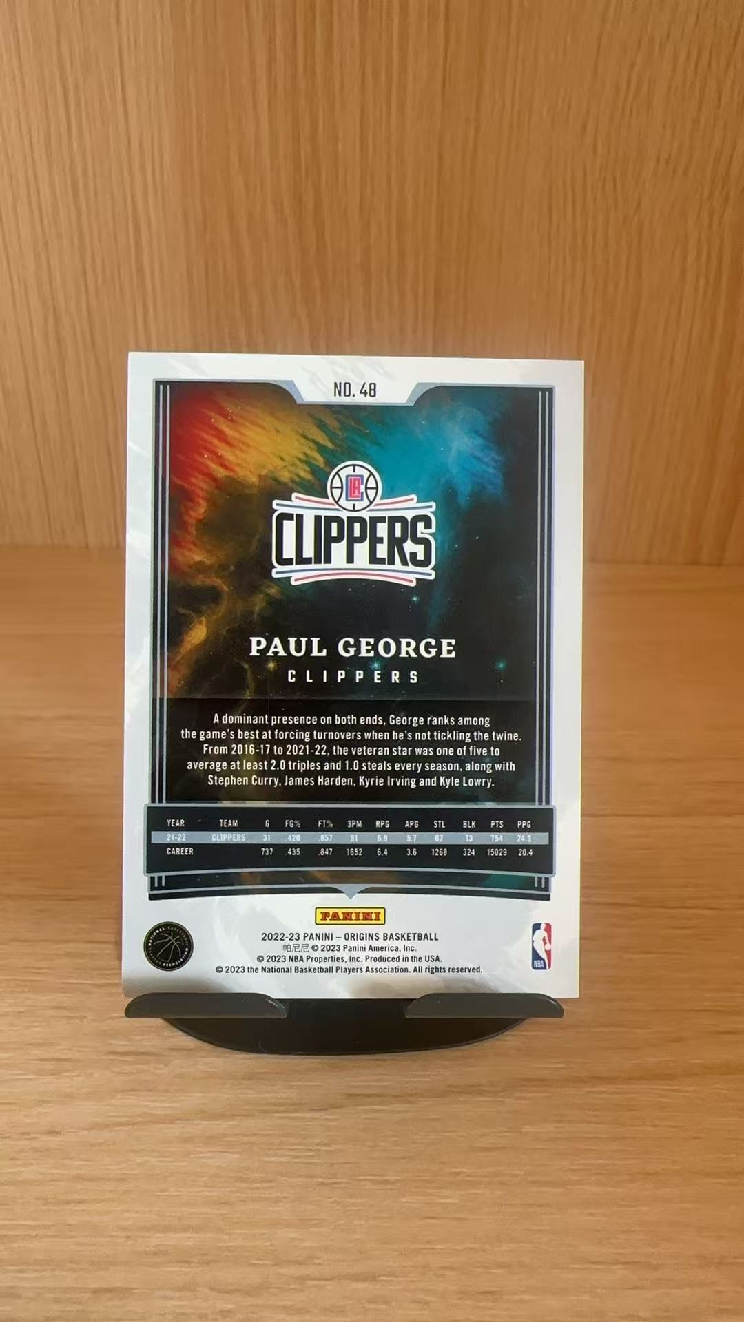 2022-23 Panini Origins Paul George #48起源 快船 保罗 乔治 115编 卡品如图