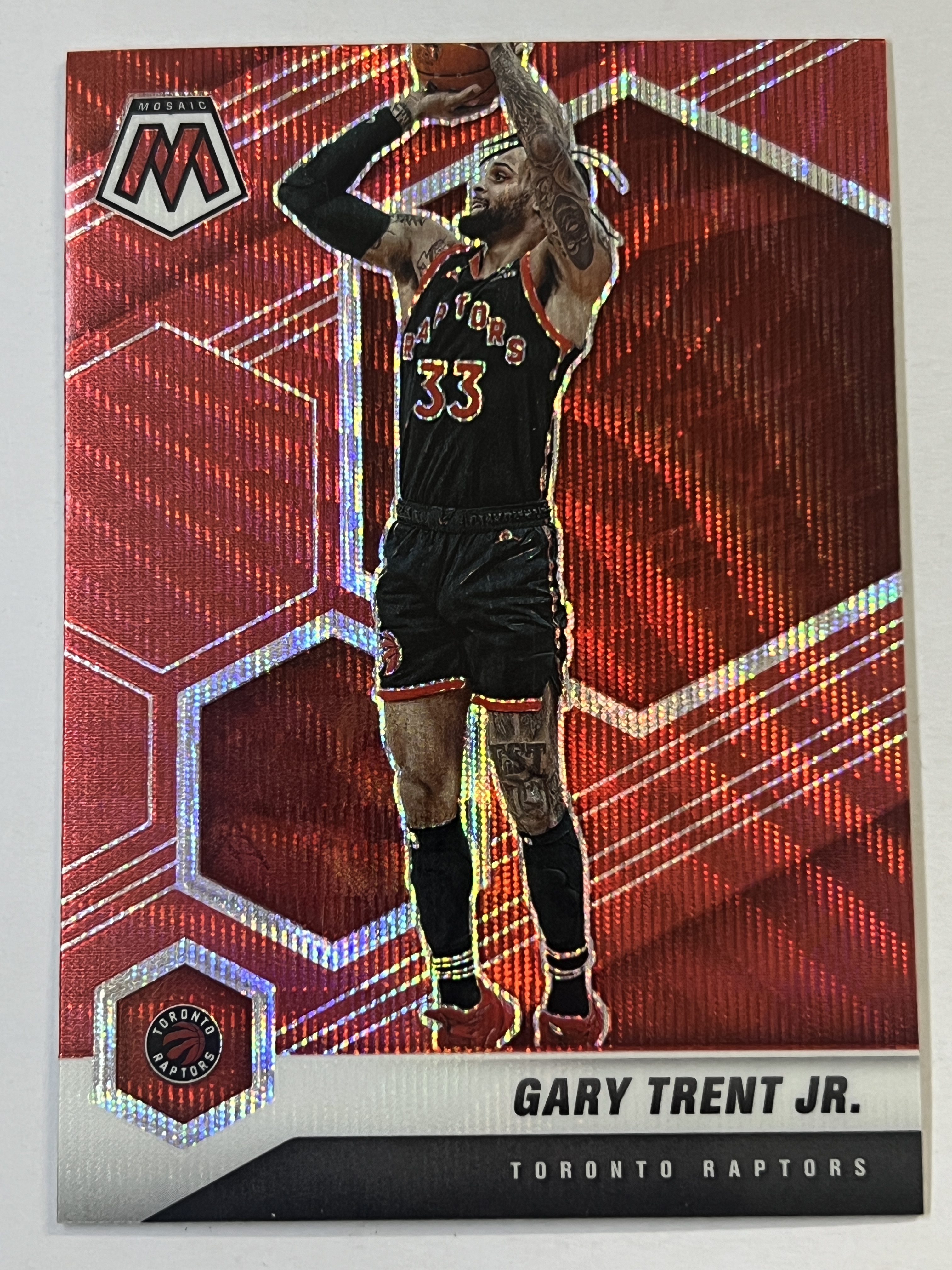 2020-21 Panini Mosaic Gary Trent Jr. 小加里 特伦特 猛龙队 红折 马赛克折 折射卡 热门球星 多张只要一次运费 #135