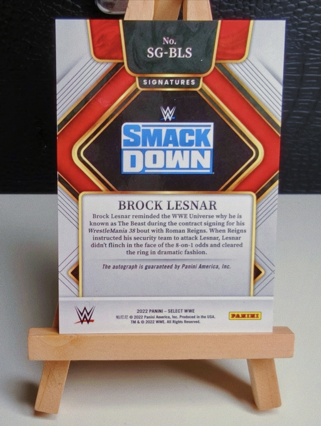 2022 Panini Select Brock Lesnar WWE 布洛克 莱斯纳 大布 半兽人 签字 贴签 少见罕见 卡品如图 可评 psa bgs