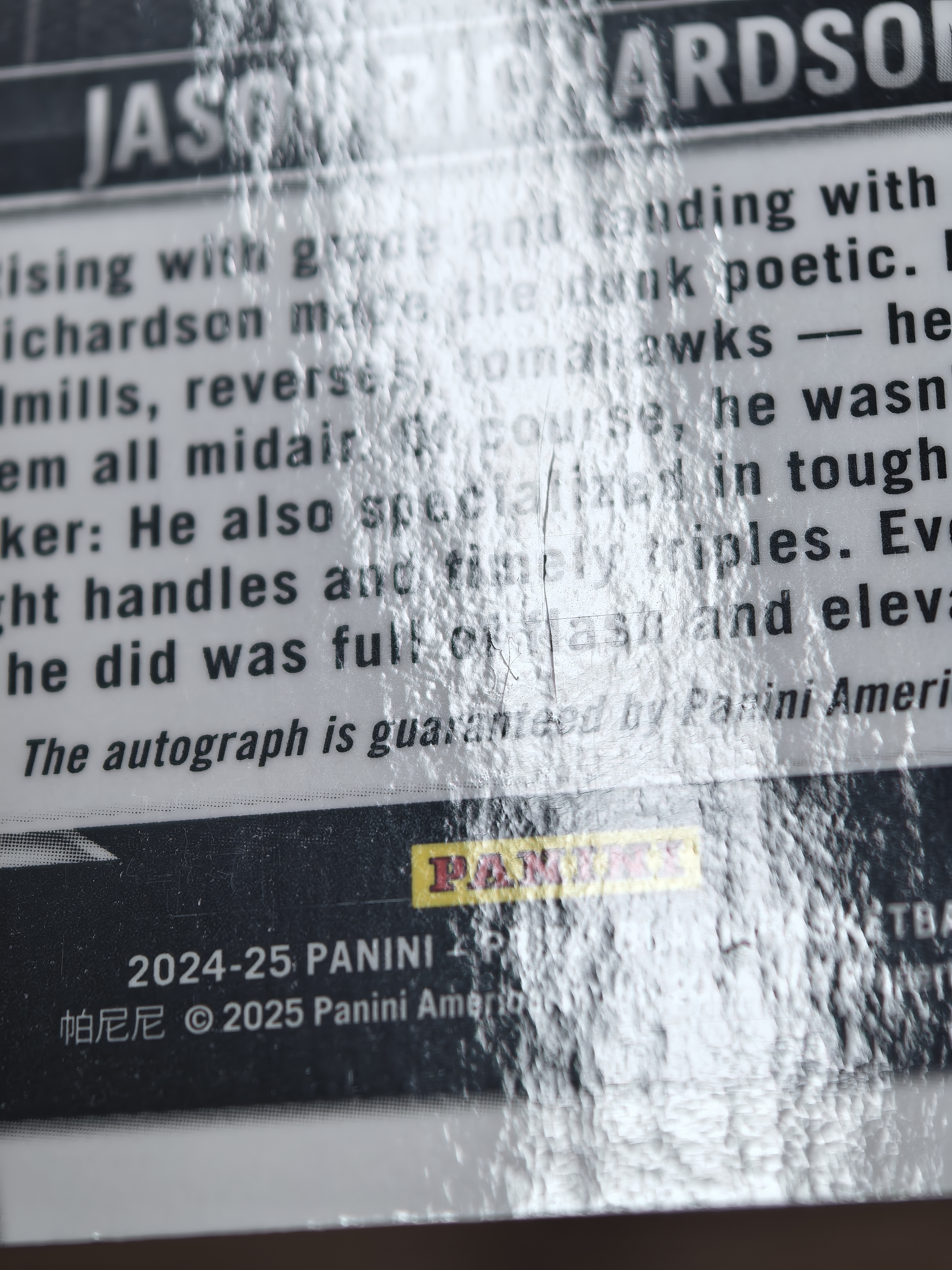 2024-25 Panini Prizm Black Jason Richardson 勇士 杰森理查德森 02/99编 签字 贴签 红折 折射 微瑕 实卡精美 卡品如图 收藏必入 七哥