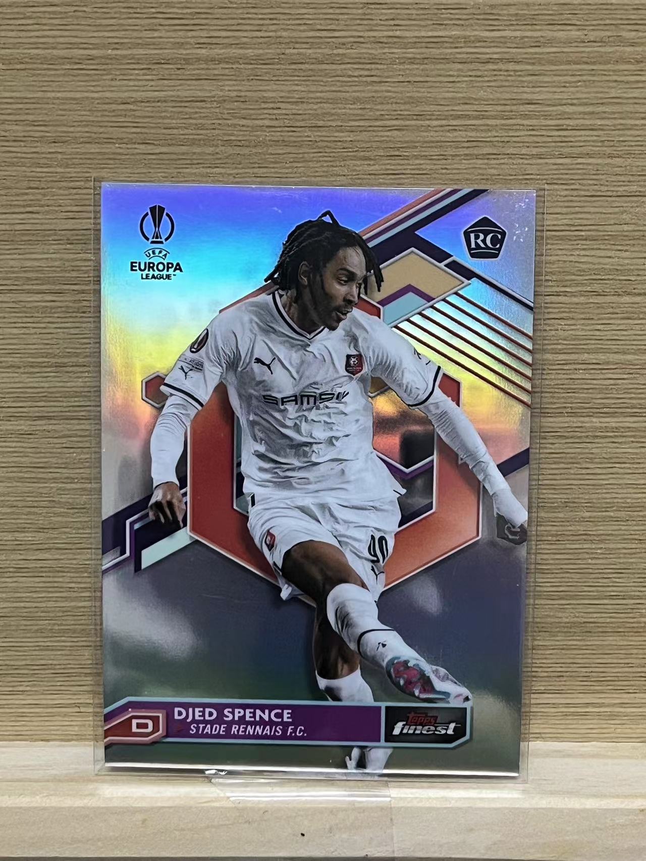 2023 Topps Finest DJED SPENCE RC 斯宾斯 新秀RC 雷恩 欧冠 银折 卡品如图  凑卡收藏必备 A6