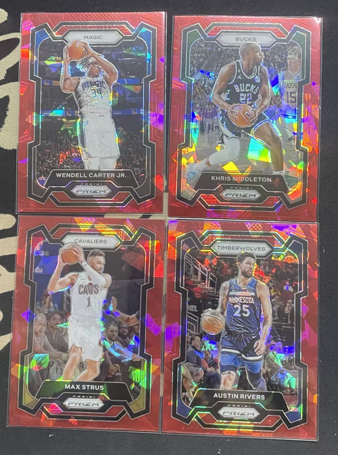 2023-24 Panini Prizm Wendell Carter Jr. 小温德尔·卡特 克里斯·米德尔顿 奥斯汀·里弗斯 斯特鲁斯 红碎冰折 折射 pz 不保卡品 打包 值得投资(猴子卡社)