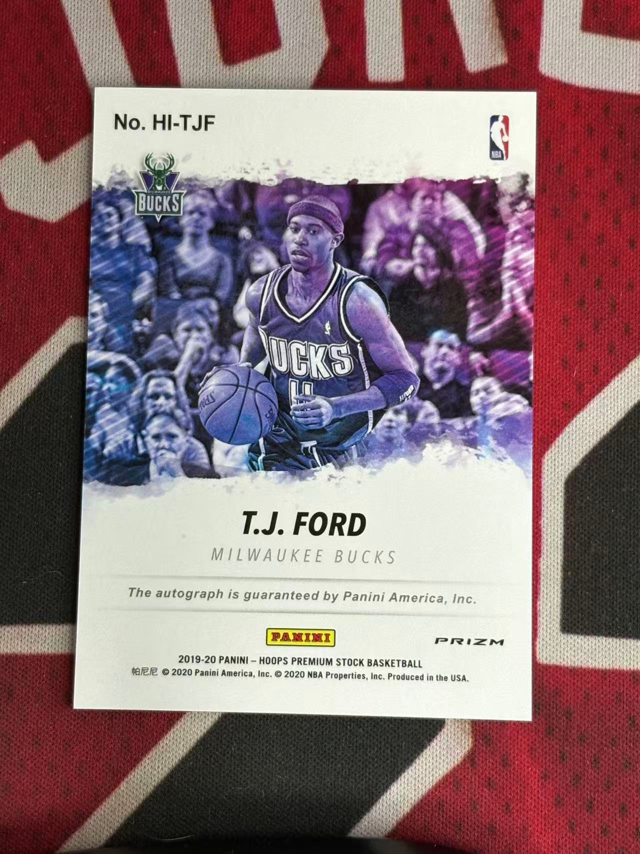 2019-20 PANINI HOOPS TJ FORD 雄鹿名宿 TJ福特 福德 签字卡 INK签 银折 折射 专收凑套必备【烂臭嘴拍卖】