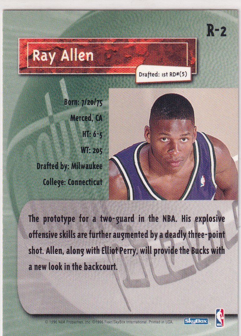 【thebighit】不累计TTB.96-97 SkyBox Premium 雷阿伦 新秀 RC 特卡 老特 经典老卡