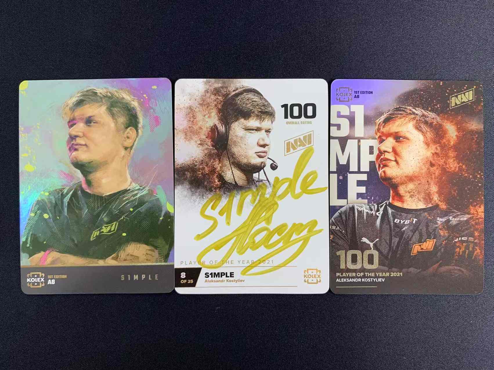 2021 KOLEX season batch B CSGO CS2 21年排行榜奖励卡 NAVI S1MPLE 战火森 油画 战火特卡 战火 ...