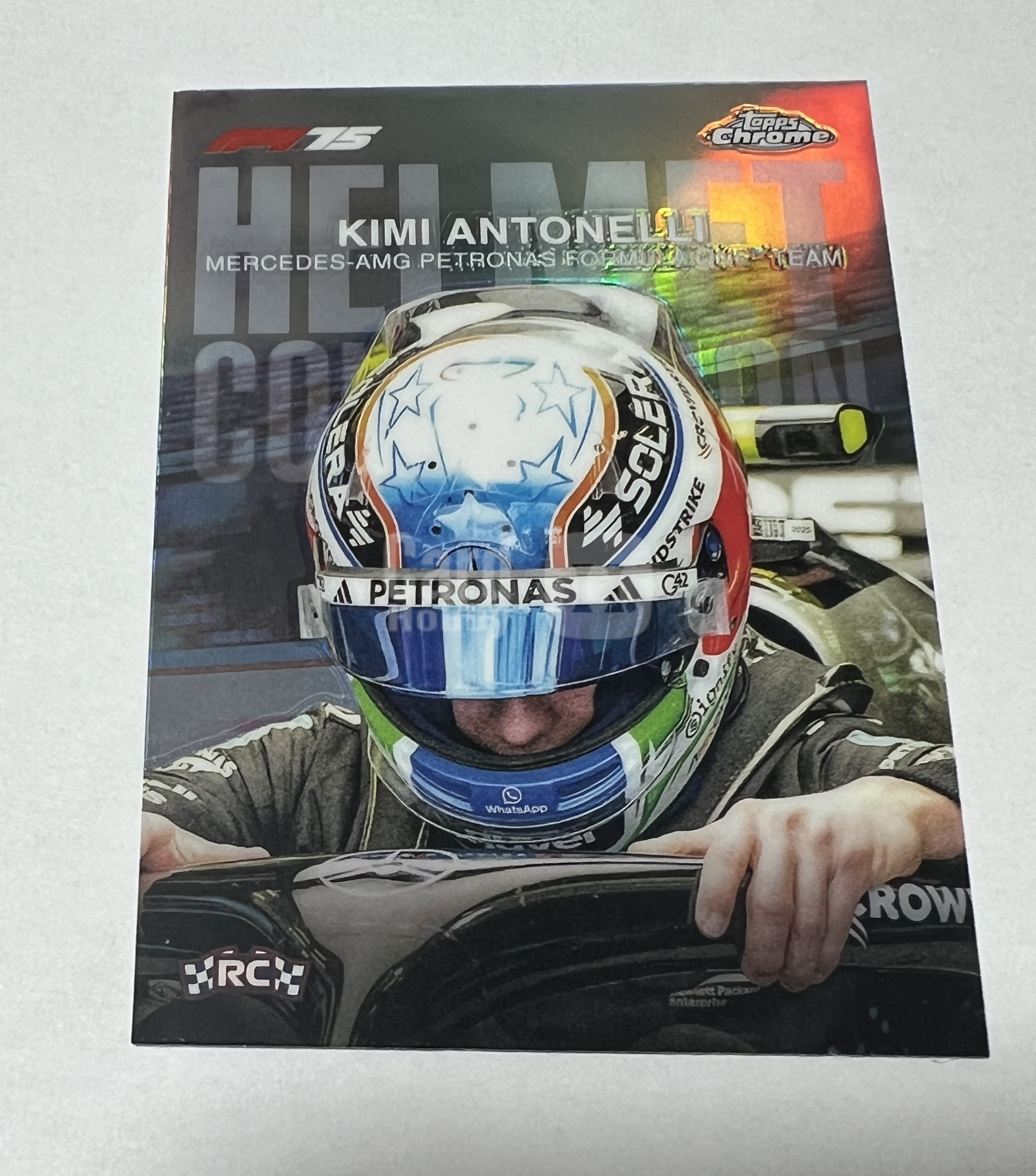 2025 Topps Chrome Kimi Antonelli RC F1 75周年 梅赛德斯奔驰 基米 安东内利 RC 新秀 银折 折射 Helmet 头盔特卡 卡品如图