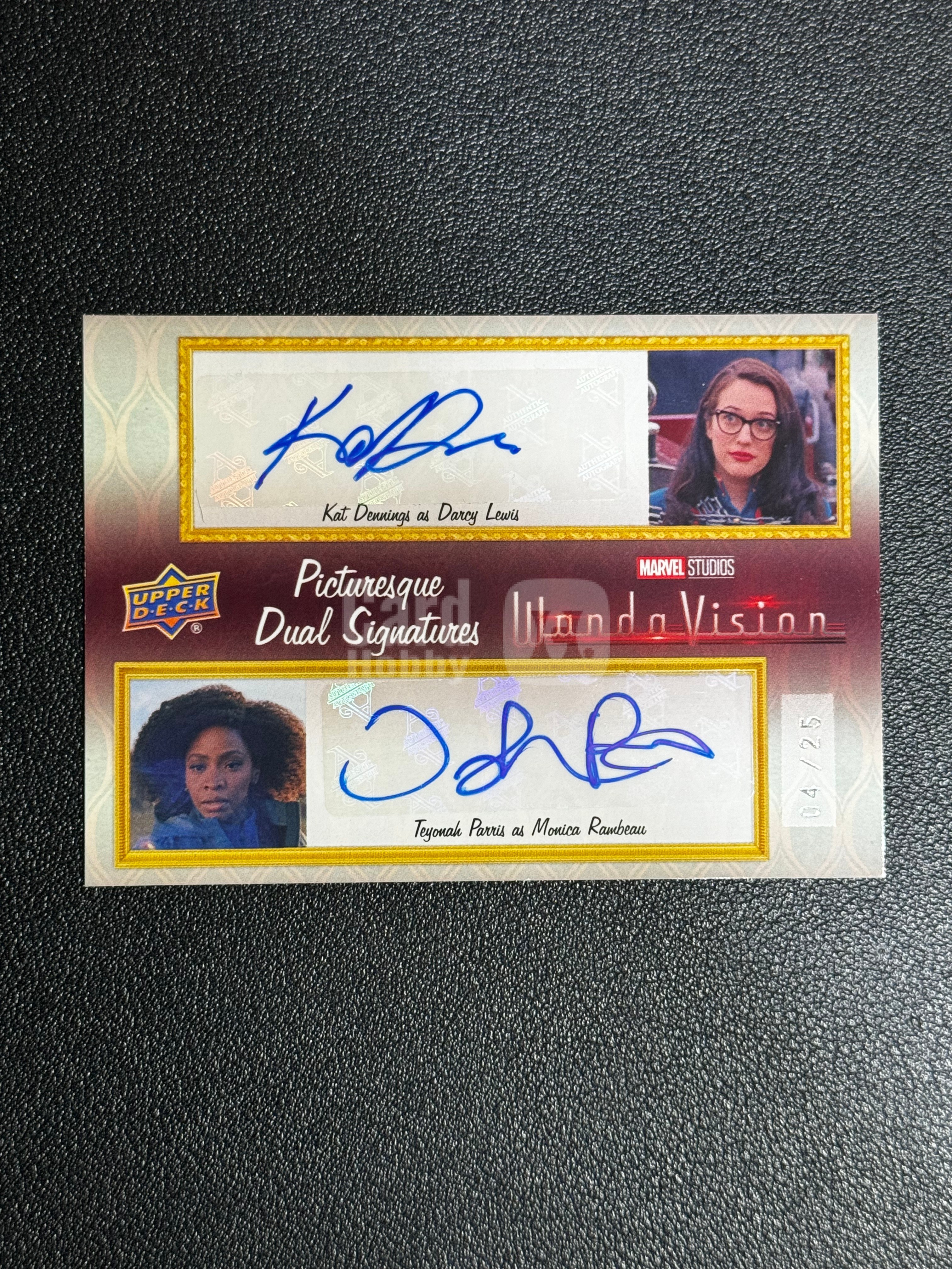 2023 Upper Deck Marvel (MCU) 旺达幻视 漫威 双人签字 Auto 25编 凯特・戴琳斯 Kat Dennings /泰约娜・帕里斯 饰演 莫妮卡・兰博 LP 老王代理拍卖