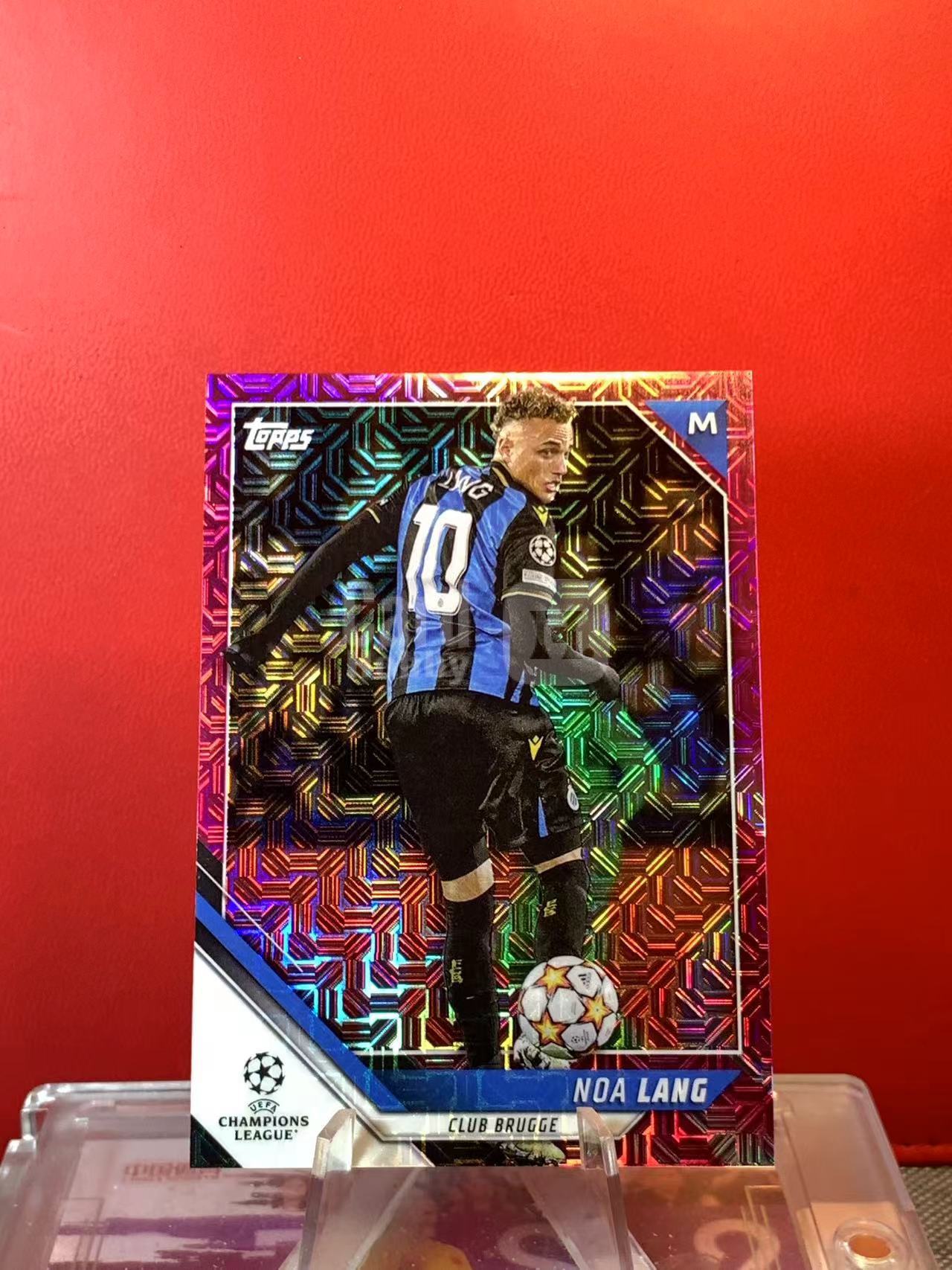 (詹叔代拍)2021-22 Topps Chrome 欧冠 日版 Noa Lang 诺亚 朗 布鲁日 荷兰 83/125编 紫迷宫折 紫Mojo折 顺丰寄付 泰山