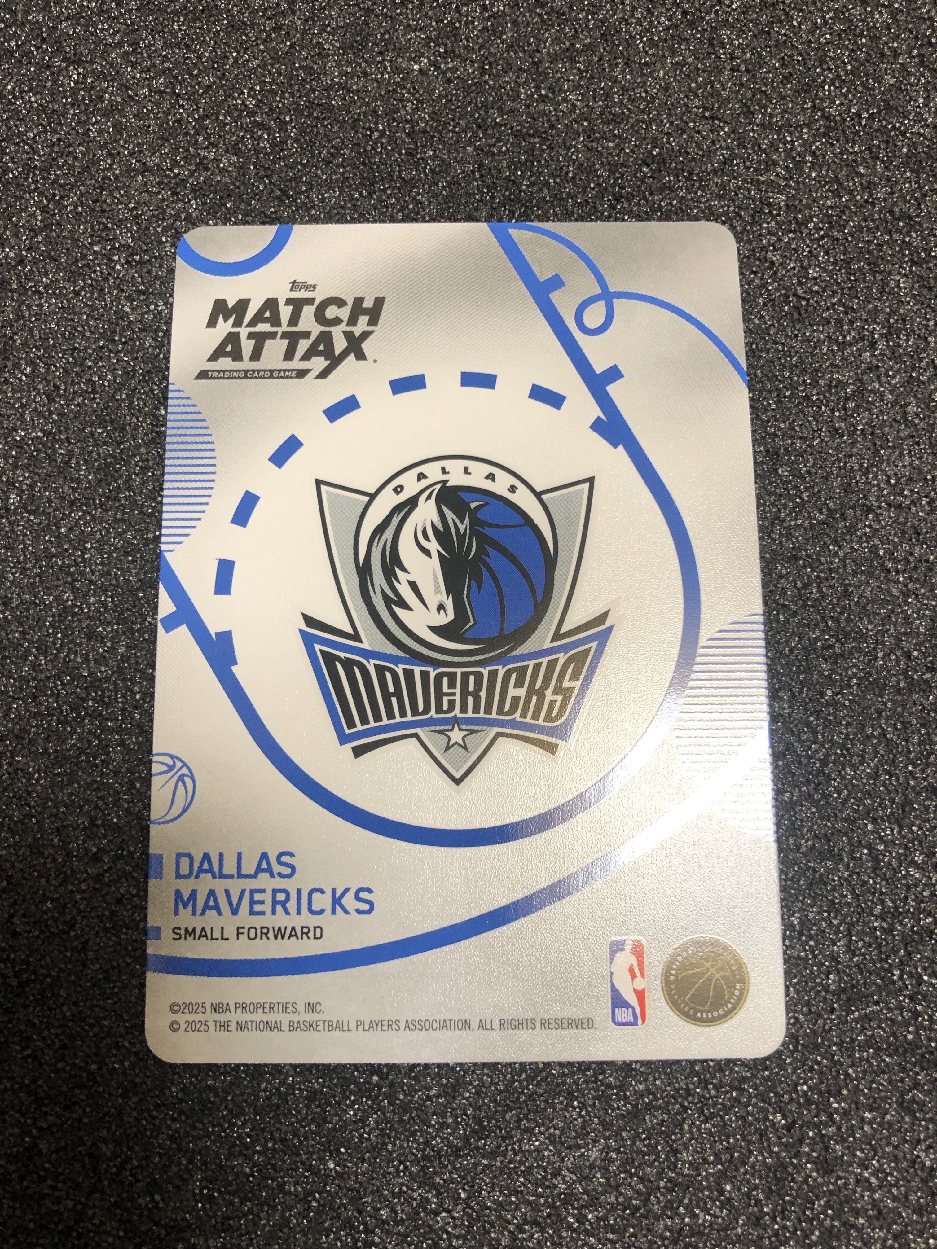 2025-26 Topps match attax Cooper Flagg RC NBA 游戏版 库珀 弗拉格 独行侠 新秀 状元 HOT PROSPECTS 特卡 元年 卡品如图 凑套收藏必备