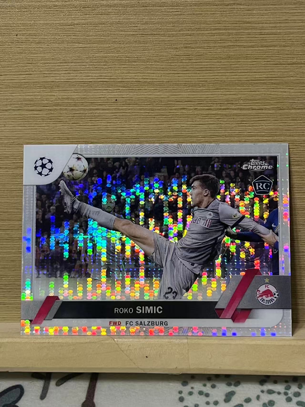 2023 Topps Chrome Roko Simic RC 西米奇 脈沖折 新秀 薩爾茨堡紅牛 銀折 歐冠 卡品如圖 實卡精美 收藏必備 A61