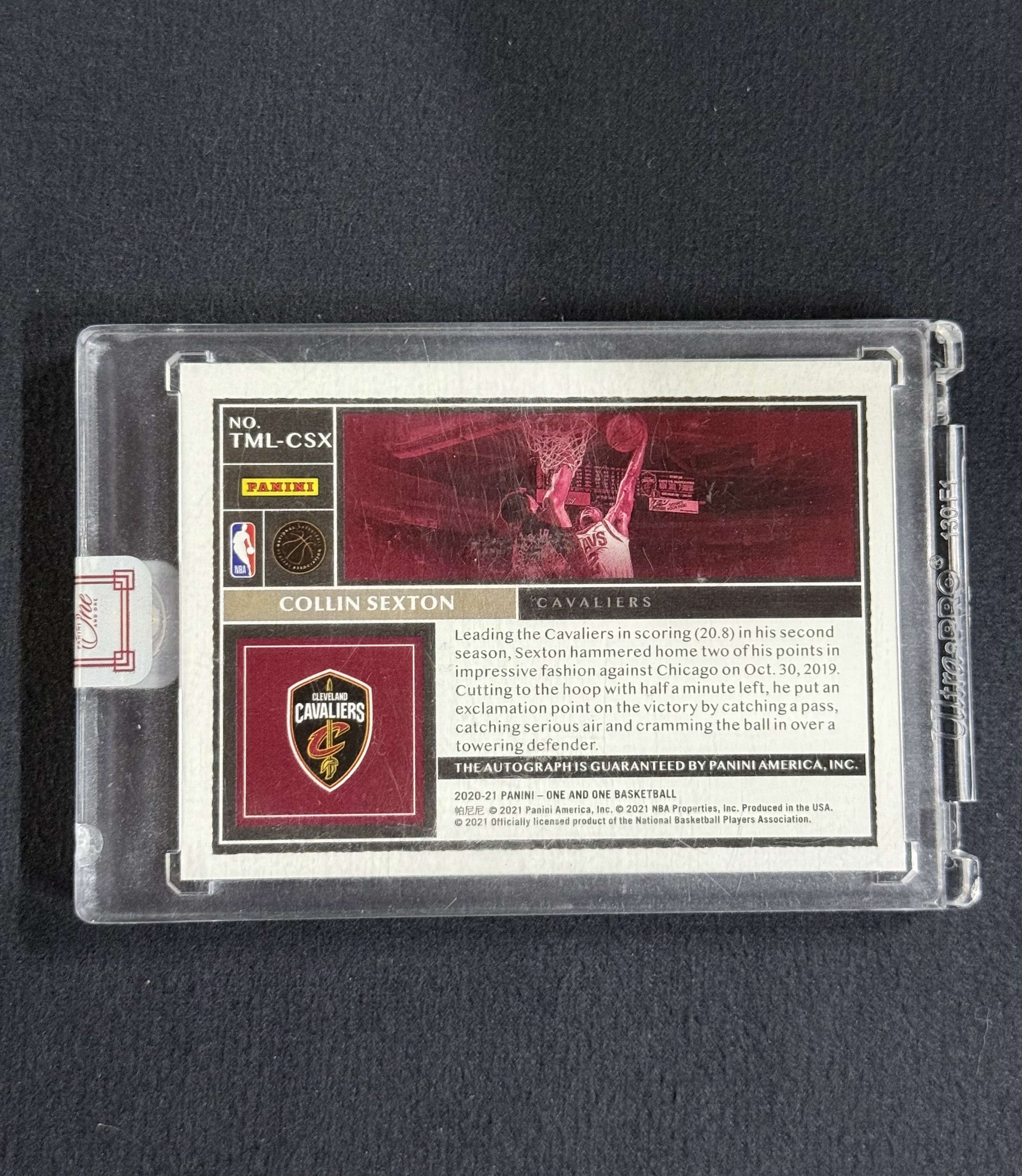 2020-21 Panini One and One Collin Sexton 【未定义潮】科林 塞克斯顿 ONE 时刻 蓝平行 金笔签 卡签 骑士 /49编 卡品如图 A01