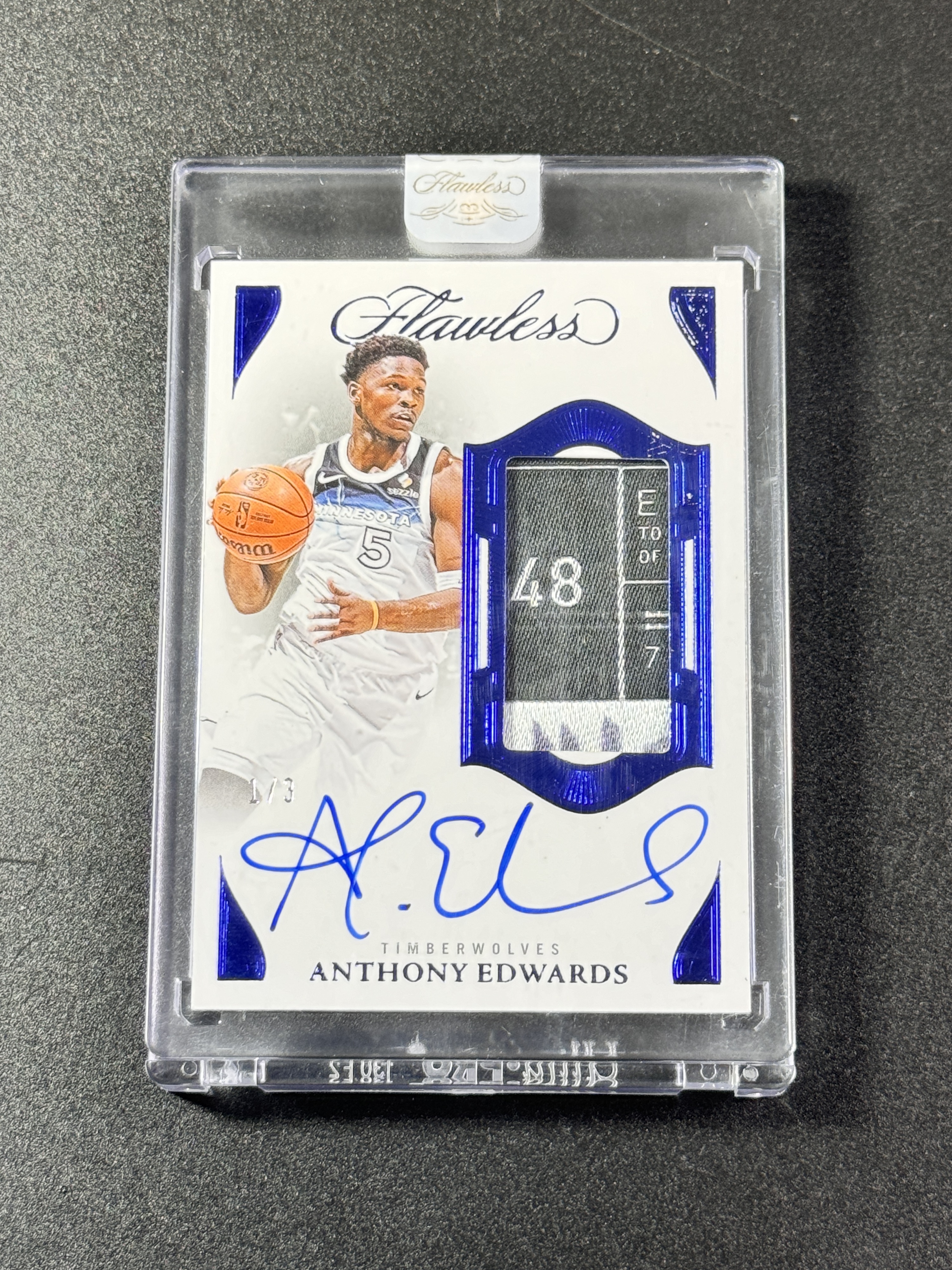 【喷子拍卖】2024-25 Panini Flawless Anthony Edwards 手提 森林狼 华子 爱德华兹 大热VPA tag 签字 3编 首编 老同背 蓝版 卡签 PA GU 大hit卡 原封砖 送订制壳 BMC