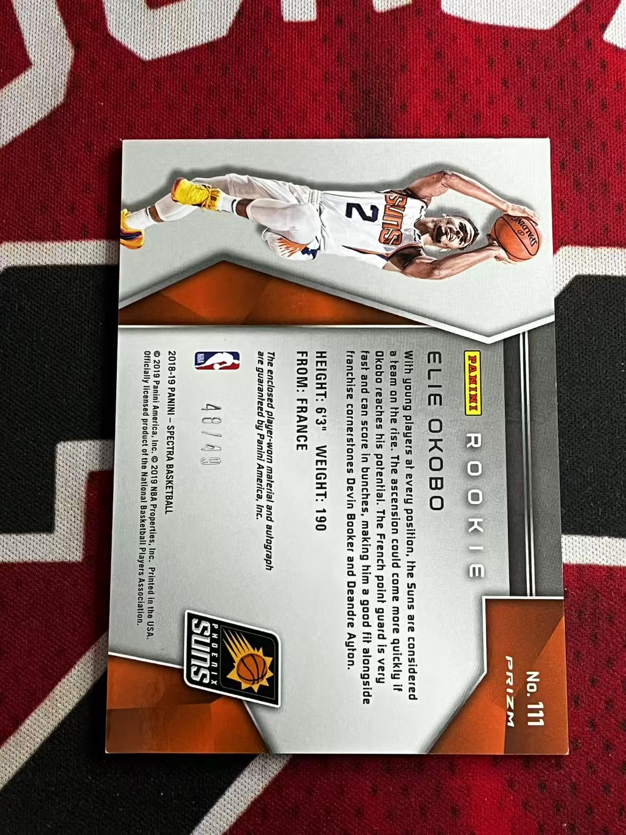 【接寄拍】2018-19 PANINI SPECTRA 光谱系列 太阳 新秀RC 埃利奥科博 49编 RPA 新秀亲穿落场三色PATCH球衣物料切割签字卡 卡签 HYPER折 折射【烂臭嘴拍卖】