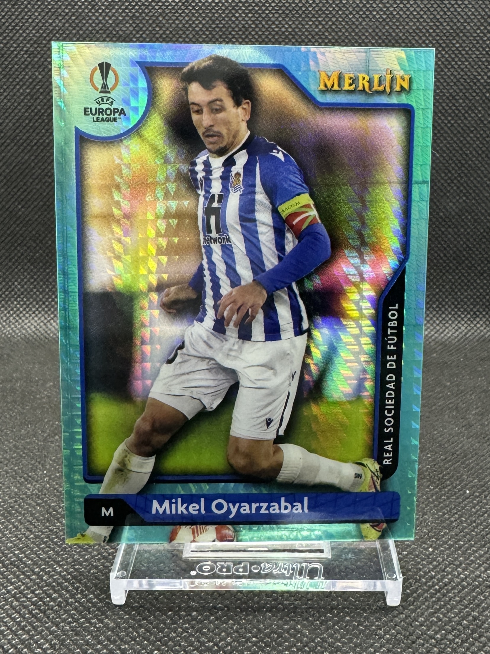 2022 Topps merlin Mikel Oyarzabal 皇家社会 米克尔·奥亚萨瓦尔 湖水蓝折 DID YOU KNOW? M