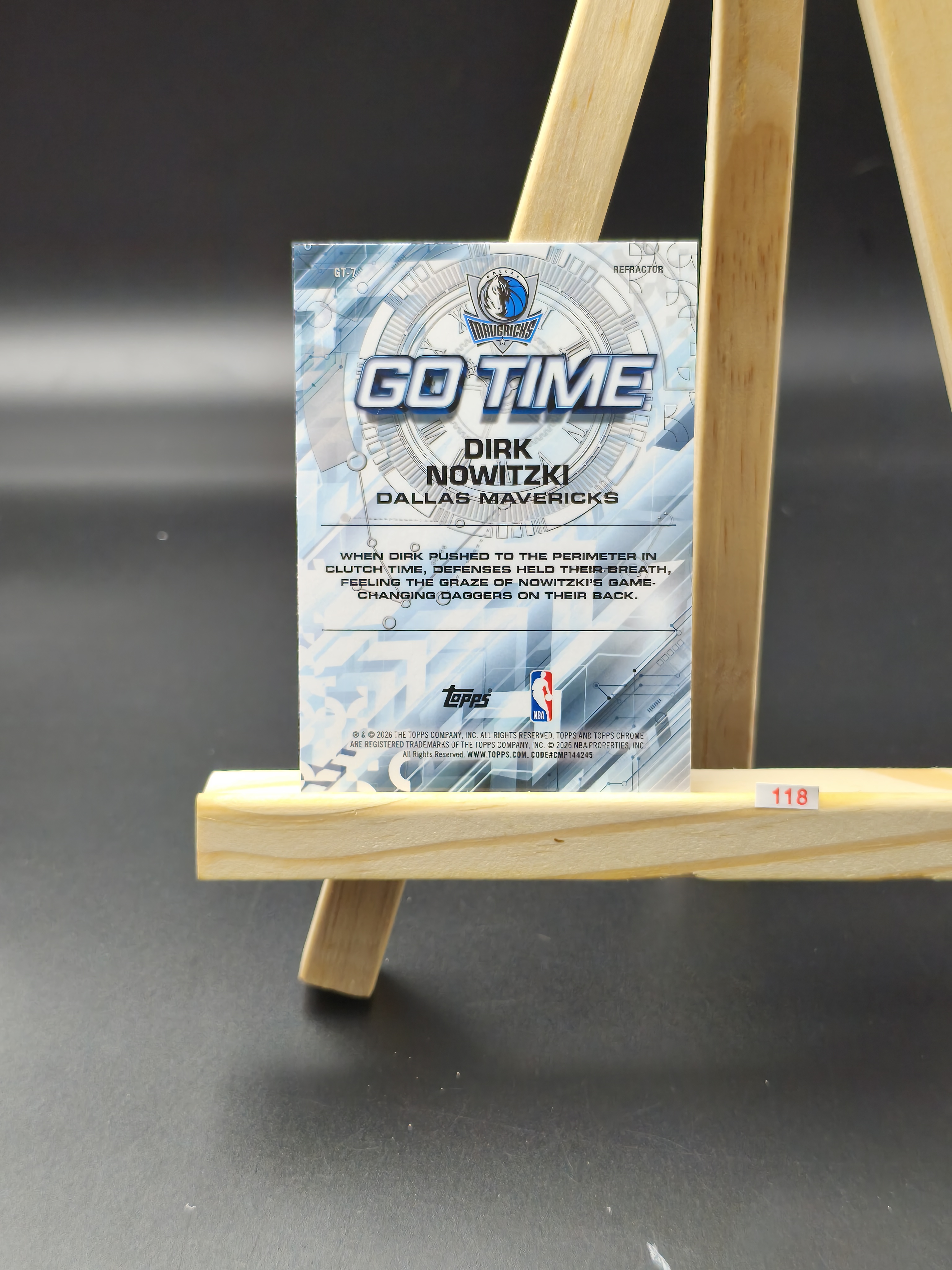 【鹰歌拍卖】诺维茨基 Nowitzki GoTime 正银折射|2026 Topps Chrome Update 独行侠 德国战车 金鸡独立 总冠军 总决赛MVP 名人堂 凑套必备 不保卡品 #平