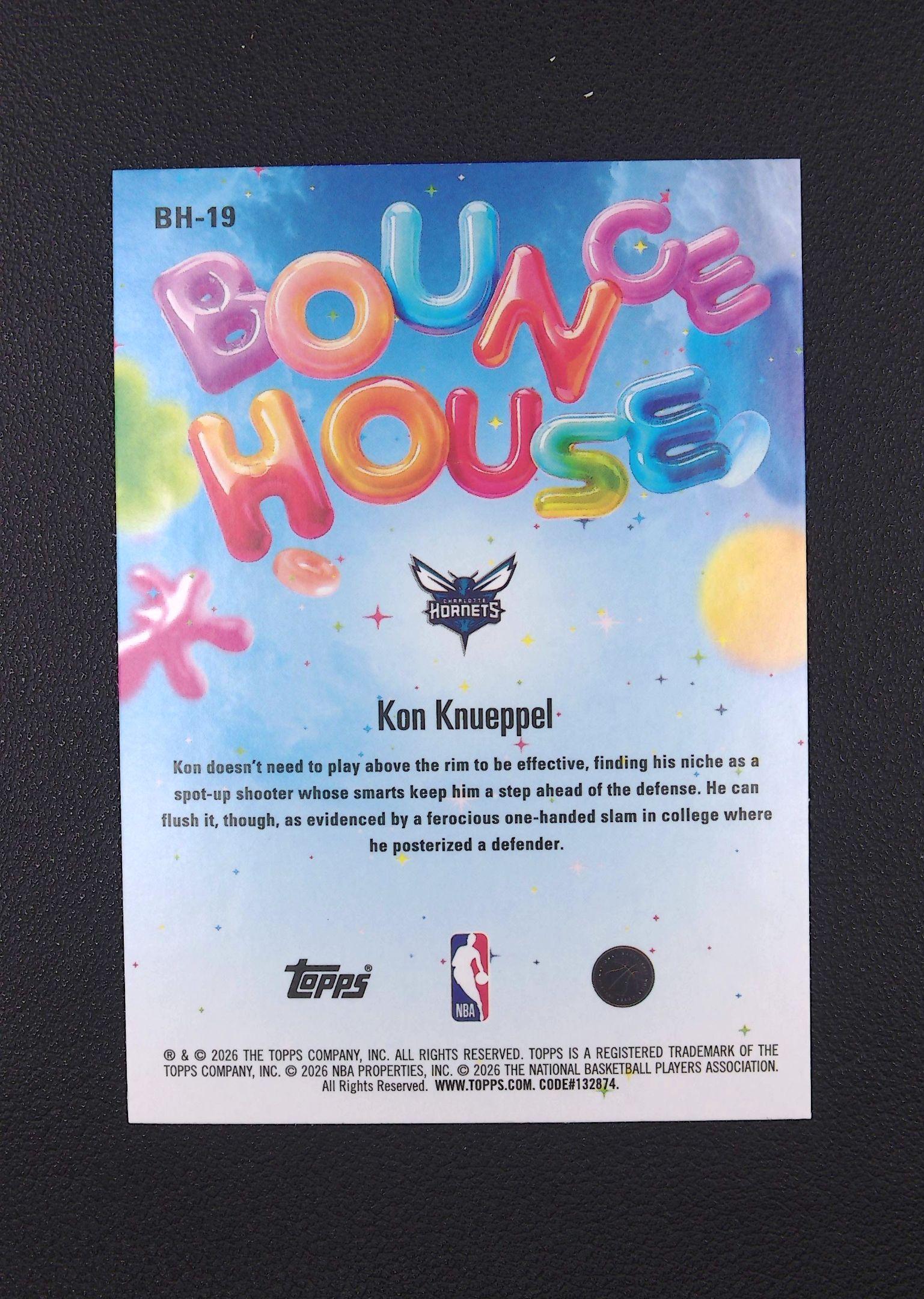 2026 Panini Hoops Kon Knueppel RC 康 克努佩尔 新秀 弹跳盒特卡 黄蜂【Big M 代拍】 AQ888