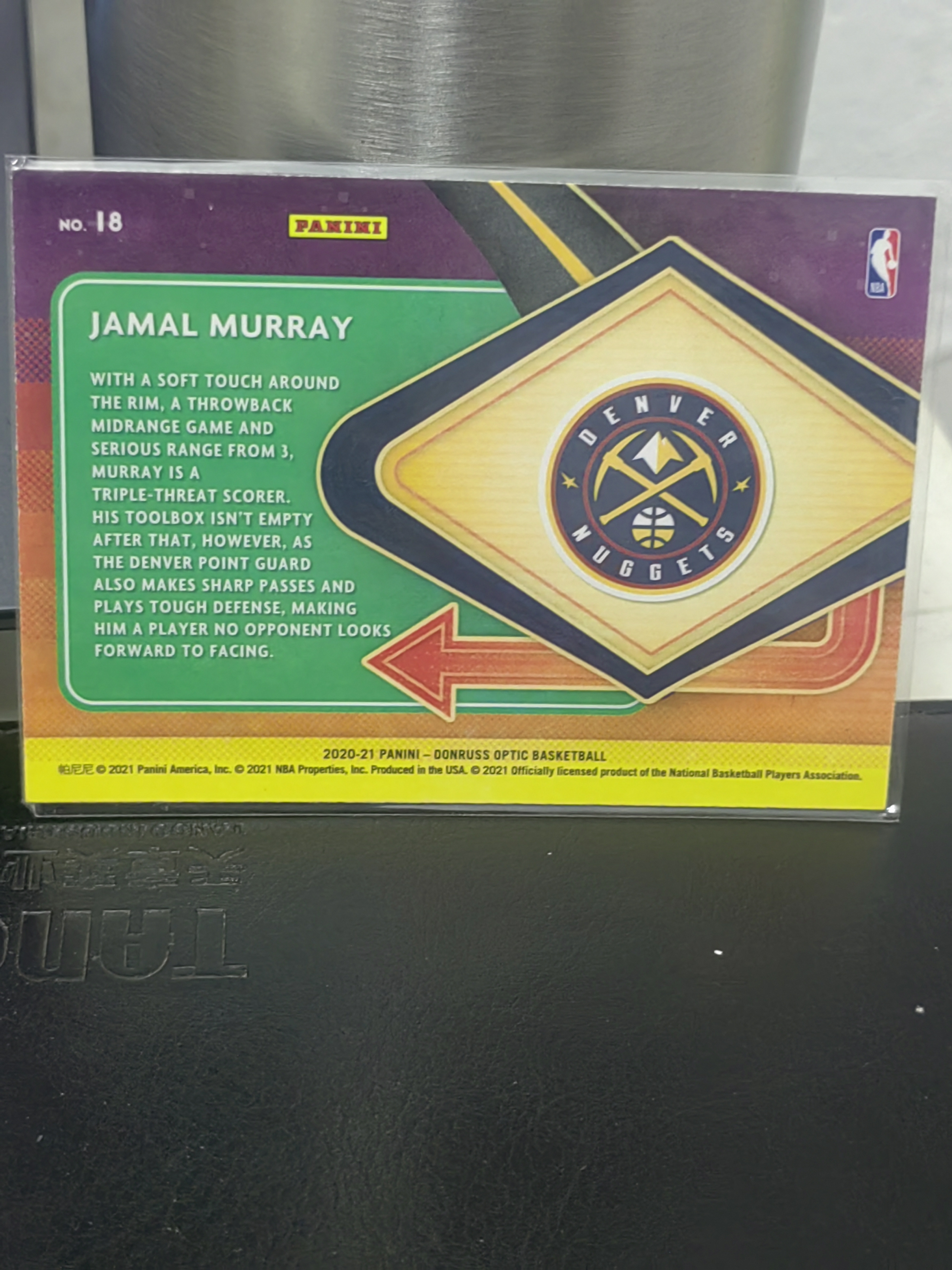 2020-21 Panini Donruss Optic Jamal Murray 杜蕾斯 OP 贾马尔 穆雷 掘金 横版 EXPRESS LANE 快车道 特卡 篮 白边白角 不保卡品 卡品如图