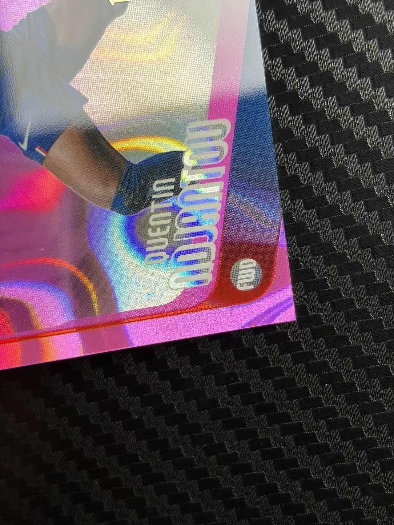 2026 Topps Chrome quentin ndjantou 欧冠 巴黎圣日耳曼 昆汀 恩詹图 RC 新秀 粉熔岩折 250编 折射 卡面瑕疵 介意勿拍 细节如图 拍前看描述 不累计
