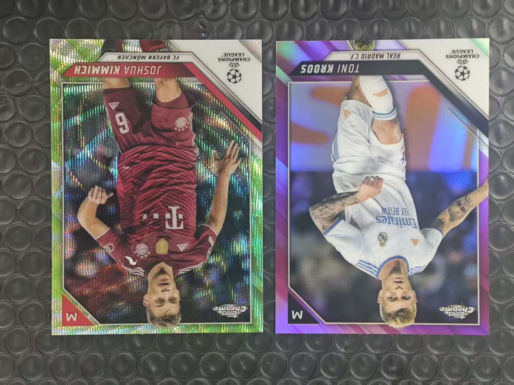 2022 Topps Chrome Toni Kroos 欧冠TC 皇马 托尼 克罗斯 拜仁 约书亚 基米希 99编 175编 紫折绿折 折射 2张打包LOT 卡如图【原地起飞卡社】MVP11.11