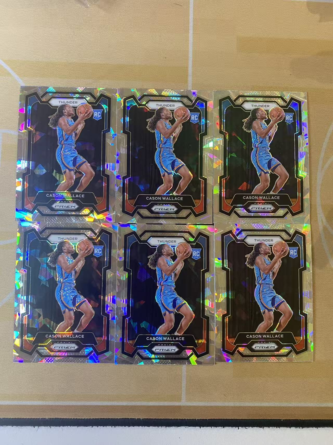 撸卡厮 Lukas 2324 prizm 雷霆 潜力新秀 卡森 华莱士 新秀 碎冰折 银碎冰 新秀折 6张 打包(za)