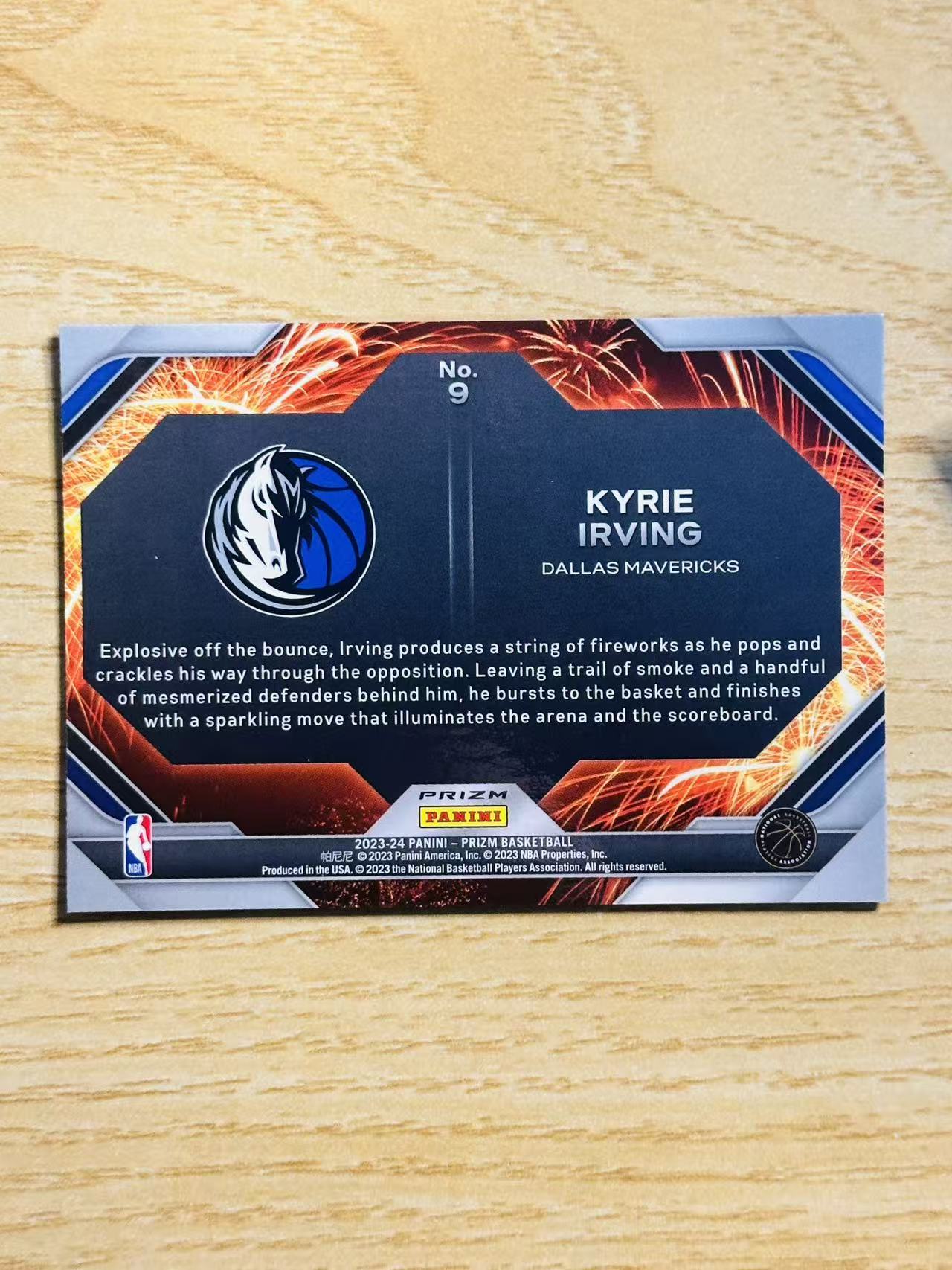 2023-24 Panini Prizm Kyrie Irving 凯里 欧文 pz 蓝折 烟花折 横板 折射 独行侠 期待回归 未来可期 收藏必备
