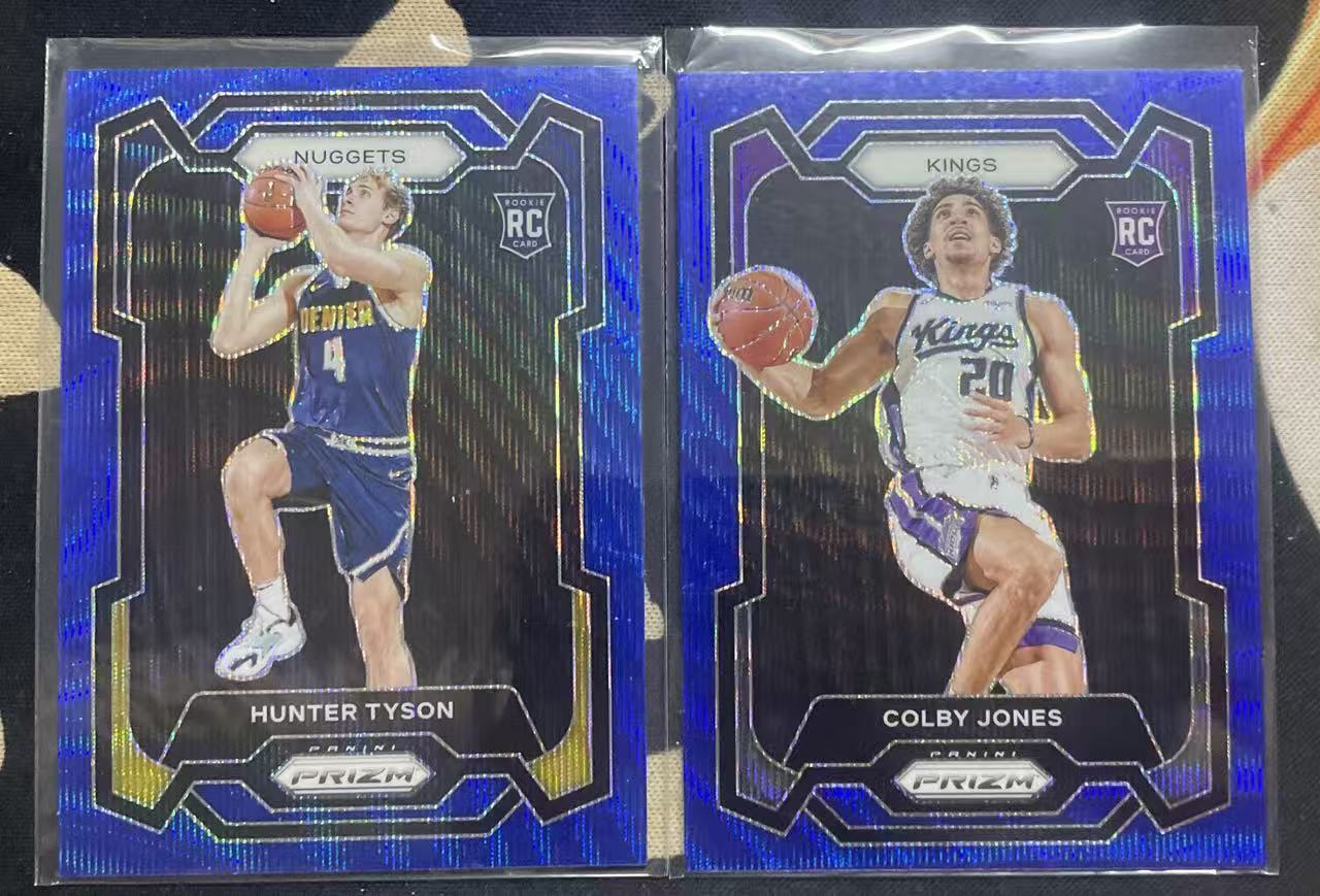 2023-24 Panini Prizm Hunter Tyson 亨特·泰森 掘金 科尔比·琼斯 国王 rc 新秀年 蓝波纹 折射 波纹折 好秀 凑套 彩虹 打包 值得收藏 (猴子卡社)