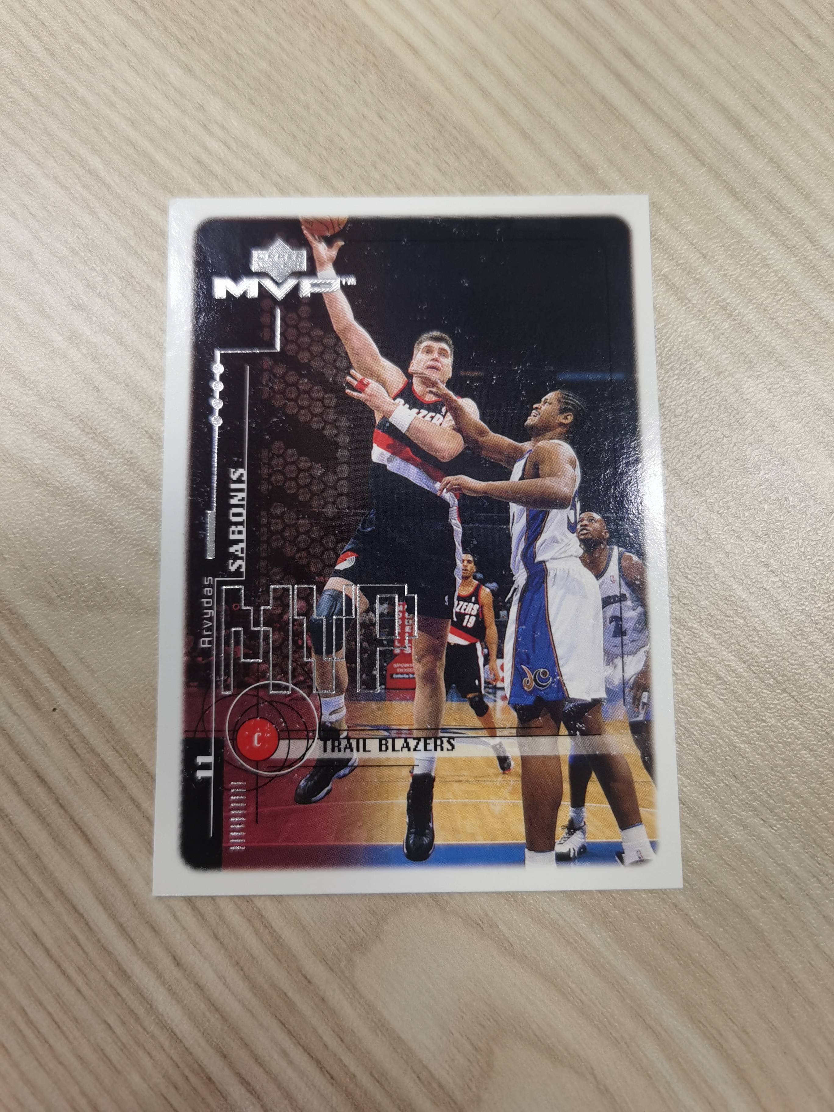 1999-00 Upper Deck MVP Arvydas Sabonis 1999-00 萨博尼斯 UD mvp 银标 立陶宛篮协主席 名人堂成员 空中建筑师 开拓者 硬通货 极具收藏价值