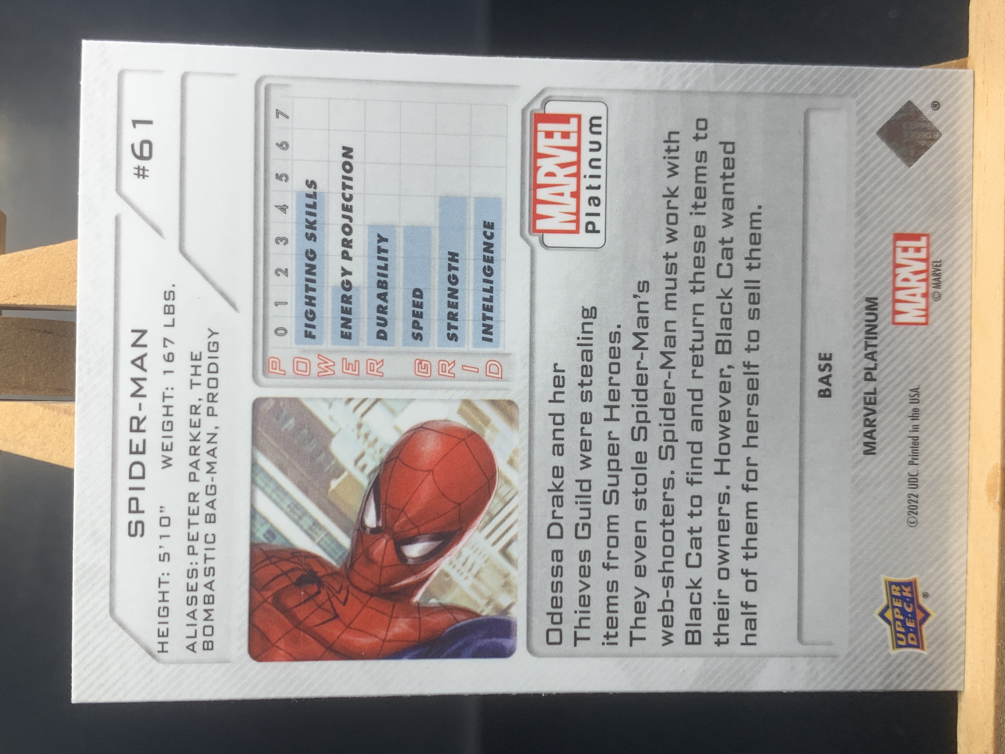 (B5) 2022 UPPER DECK 漫威 BASE 蜘蛛侠 实卡好看 收藏凑套必备 卡品如图 !!!