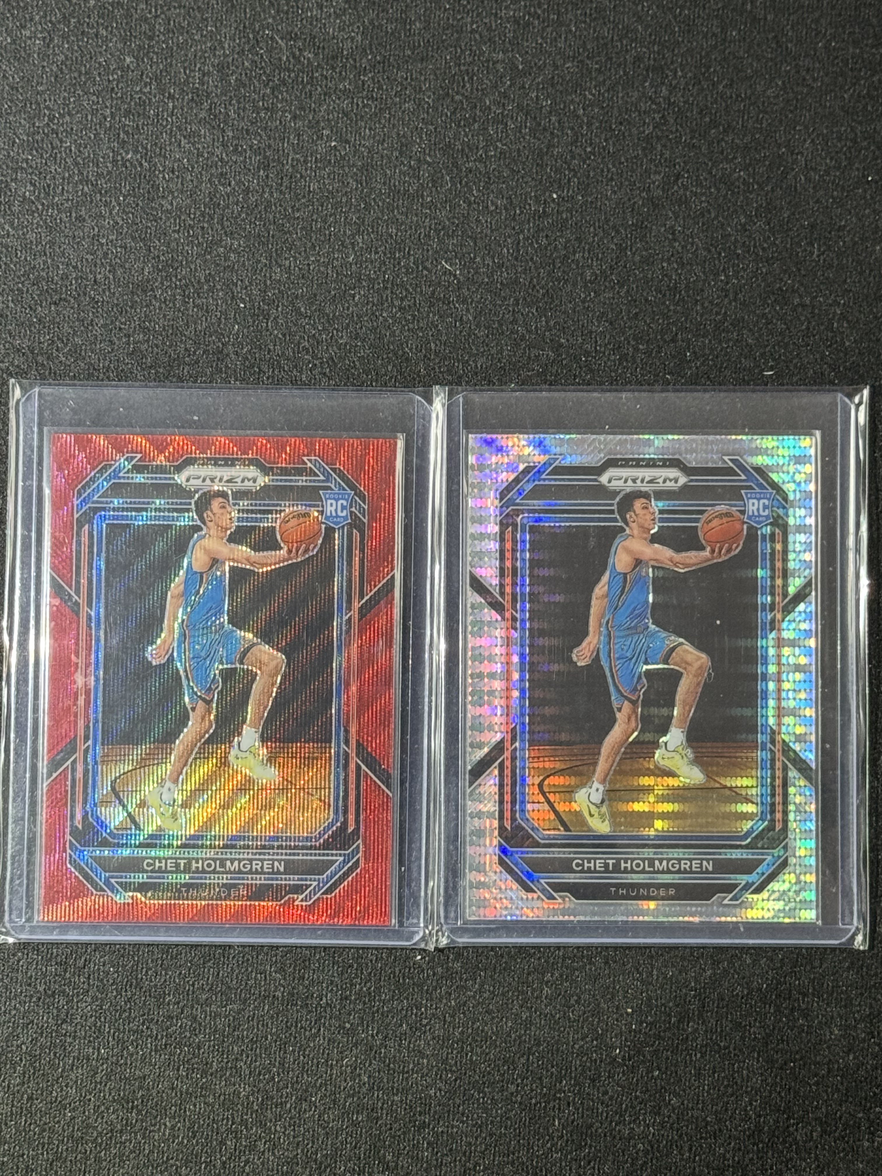 2022-23 Panini Prizm Chet Holmgren RC 【扎克代卖】PZ 雷霆新秀 SGA队友 切特 霍姆格伦 红波纹 Disco折 小彩虹 瑕疵如图 投资必备
