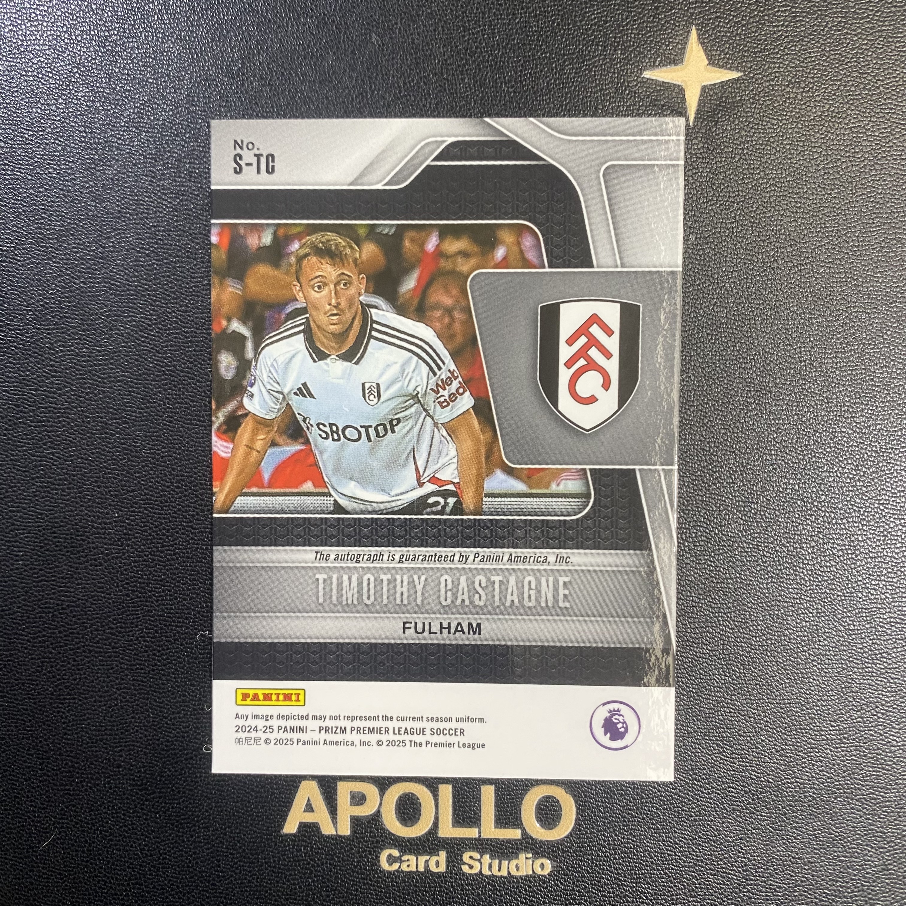 2024-25 Panini Prizm Timothy Castagne 卡斯塔格尼 英超pz 富勒姆 银折 签字 卡品如图 -·O·