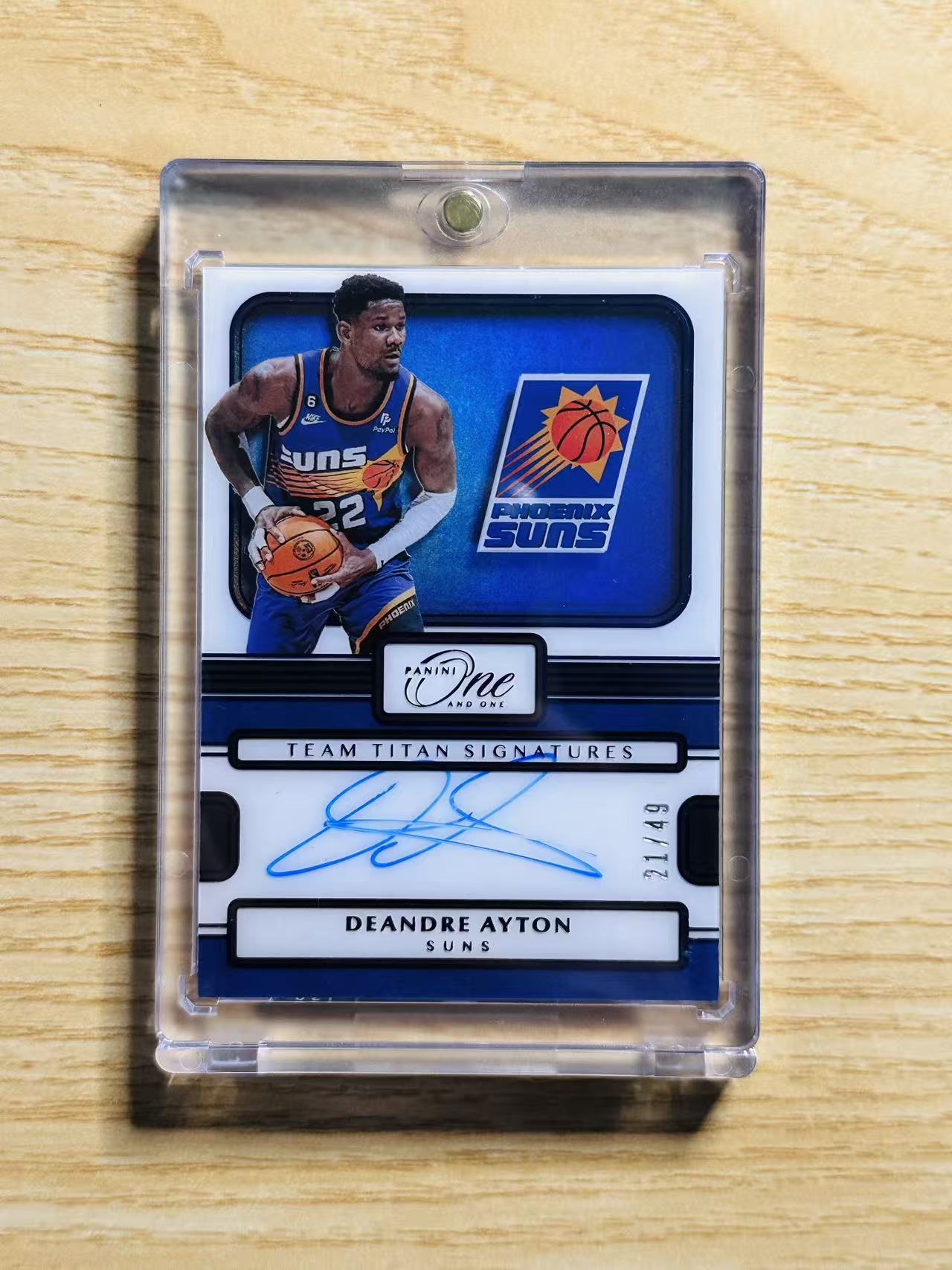 2022-23 Panini One and One Deandre Ayton 嘿嘿代卖 OAO 德安德烈 艾顿 签字 卡签 49编 太阳 顿宝 收藏必备