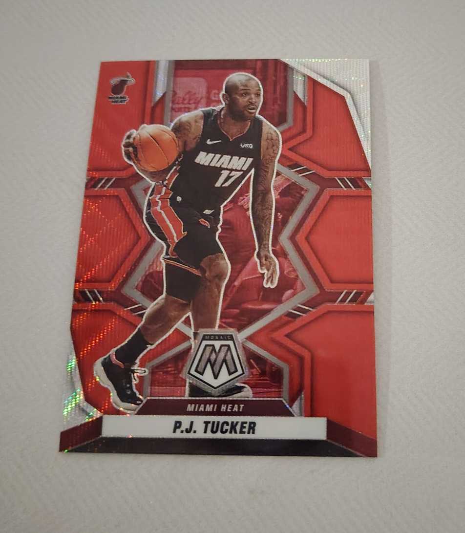 2022 Panini Mosaic P.J. Tucker 【开心鱼】马赛克 PJ塔克 热火 红波纹折 卡品如图 专收凑套必备 kxy