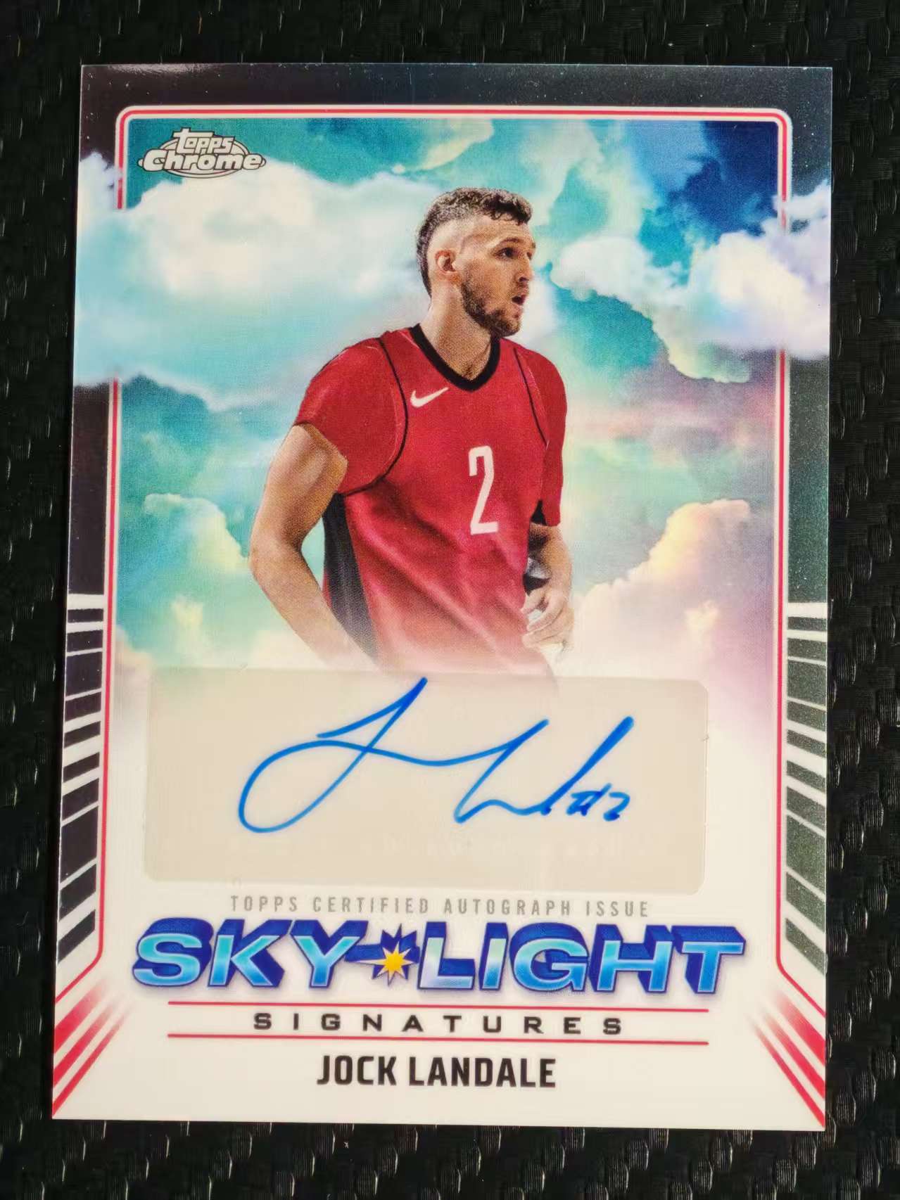 2024-25 Topps Chrome Jock Landale 【灯灯拍卡】 乔克 兰代尔 签字 天空签 火箭 收藏必备(LSY)预