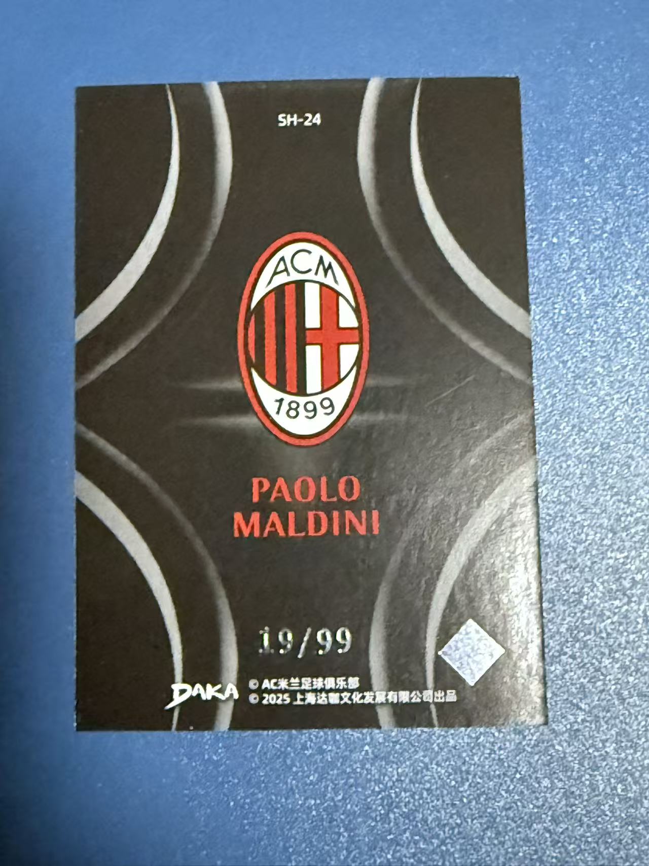 2025 DAKA AC米兰队盒 Paolo Maldini 【mxn拍卖】达咖 达卡 马尔蒂尼 特卡 19/99编 AC米兰 AC MILAN 意大利 不发到付